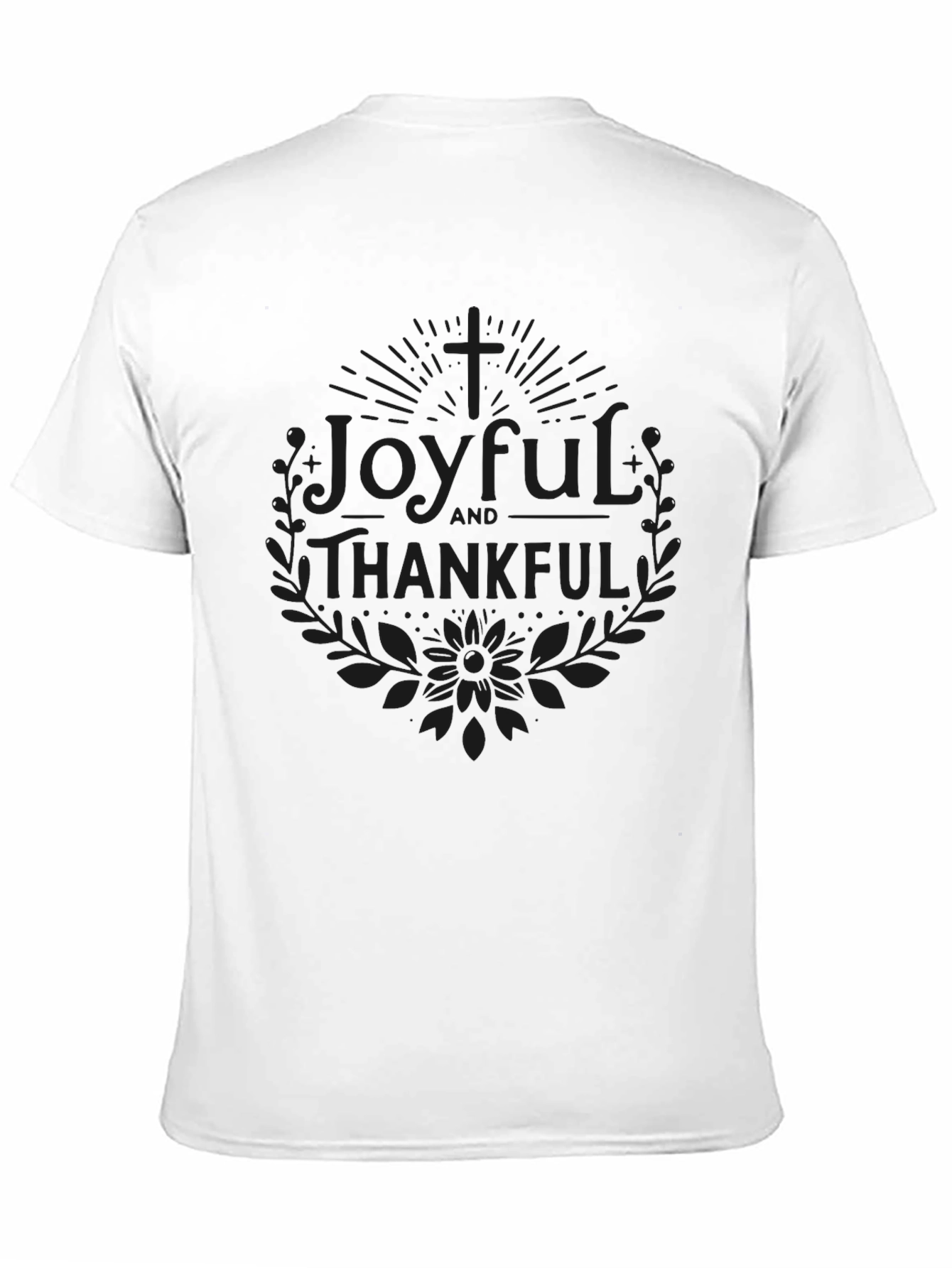 Joyful & Thankful Graphic Tee - Black