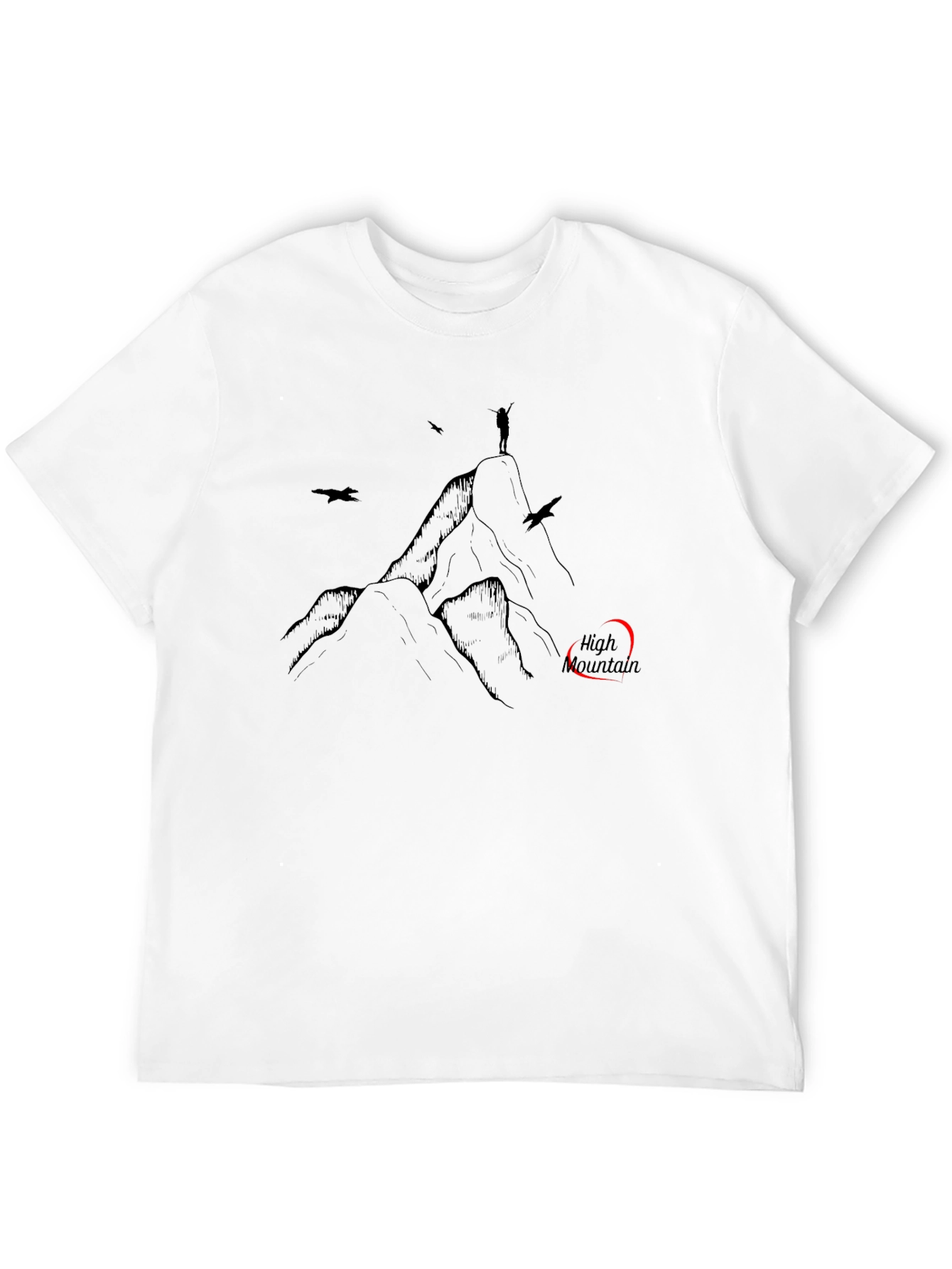 High Mountain Black Graphic T-Shirt