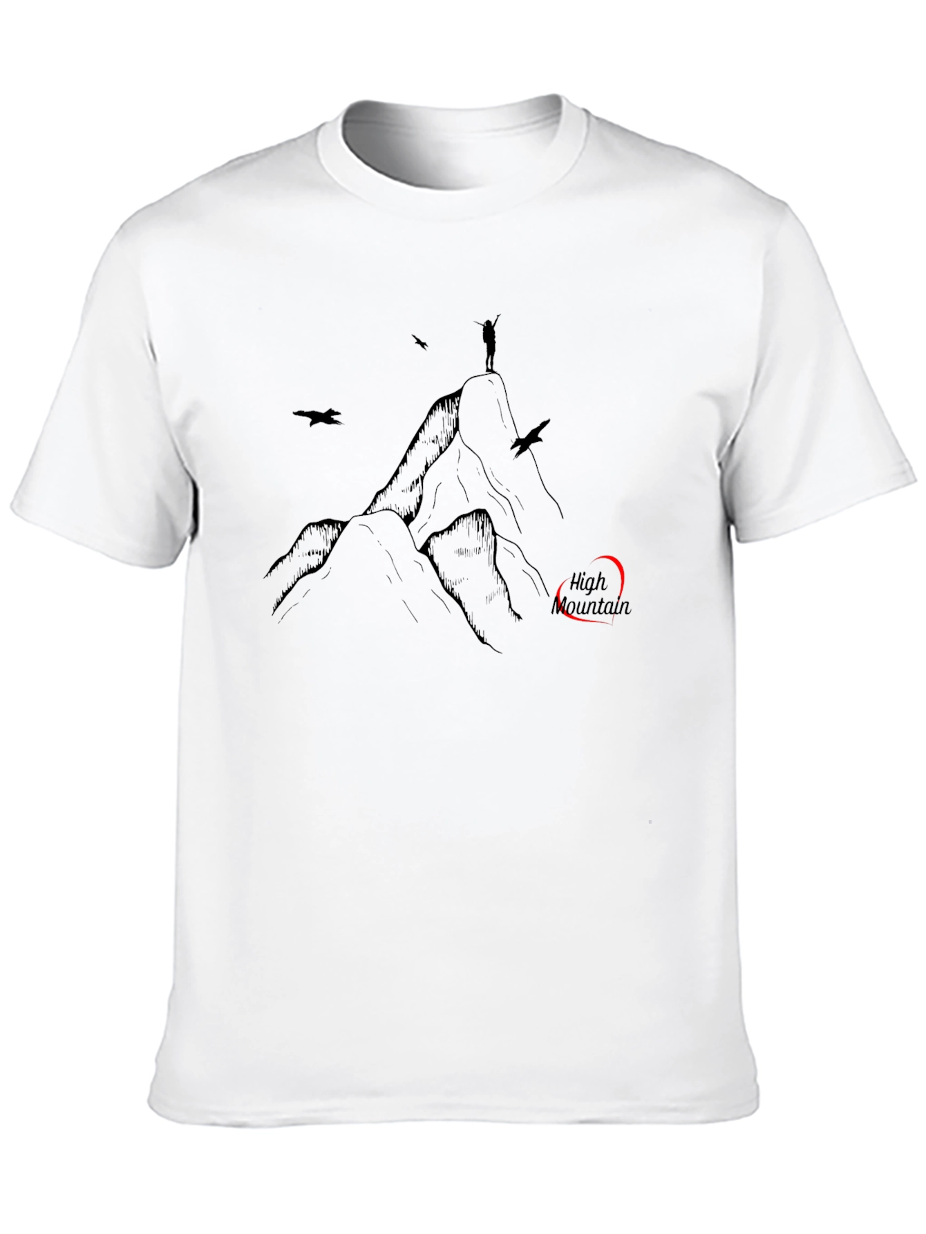High Mountain Black Graphic T-Shirt