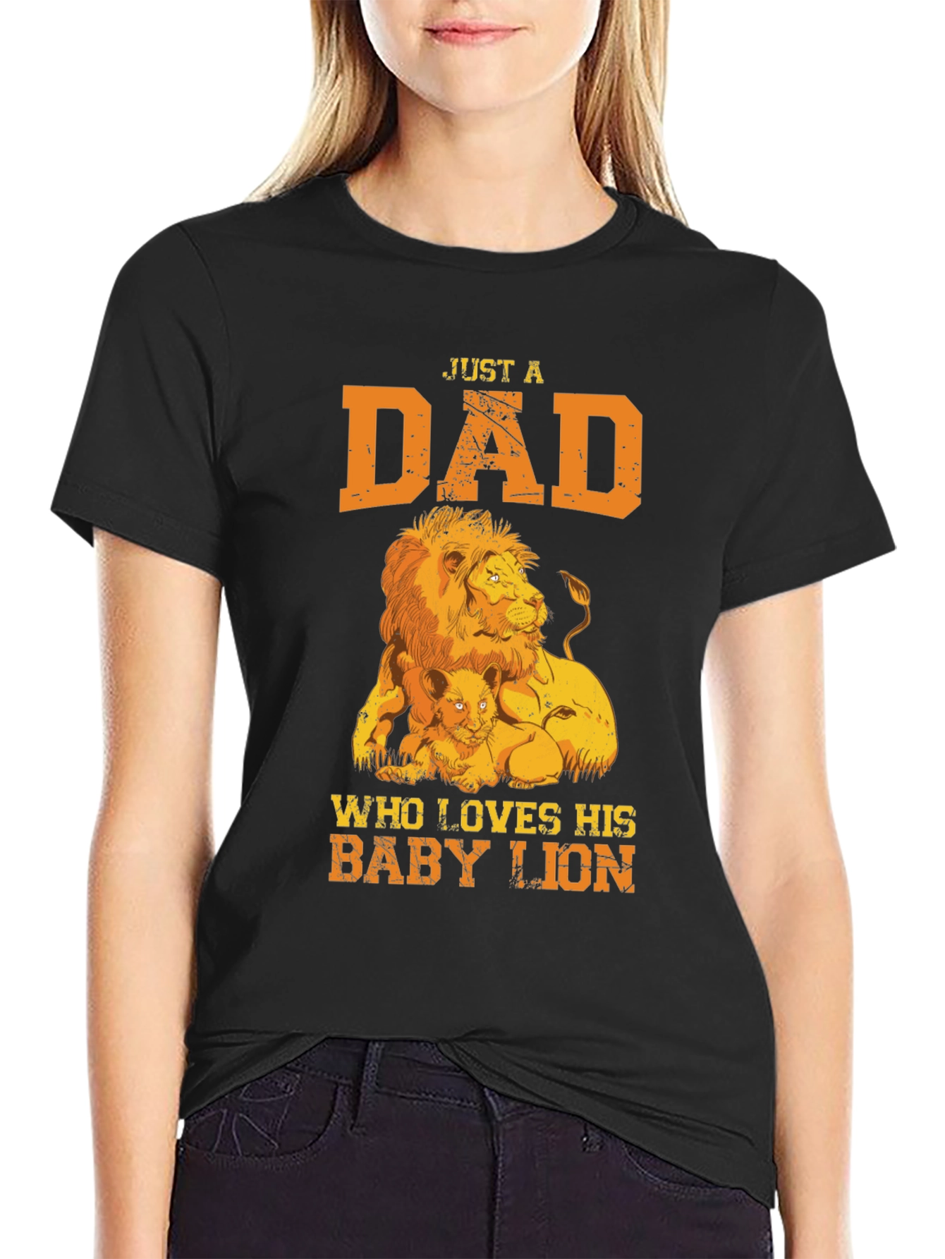 Dad & Baby Lion Graphic T-Shirt