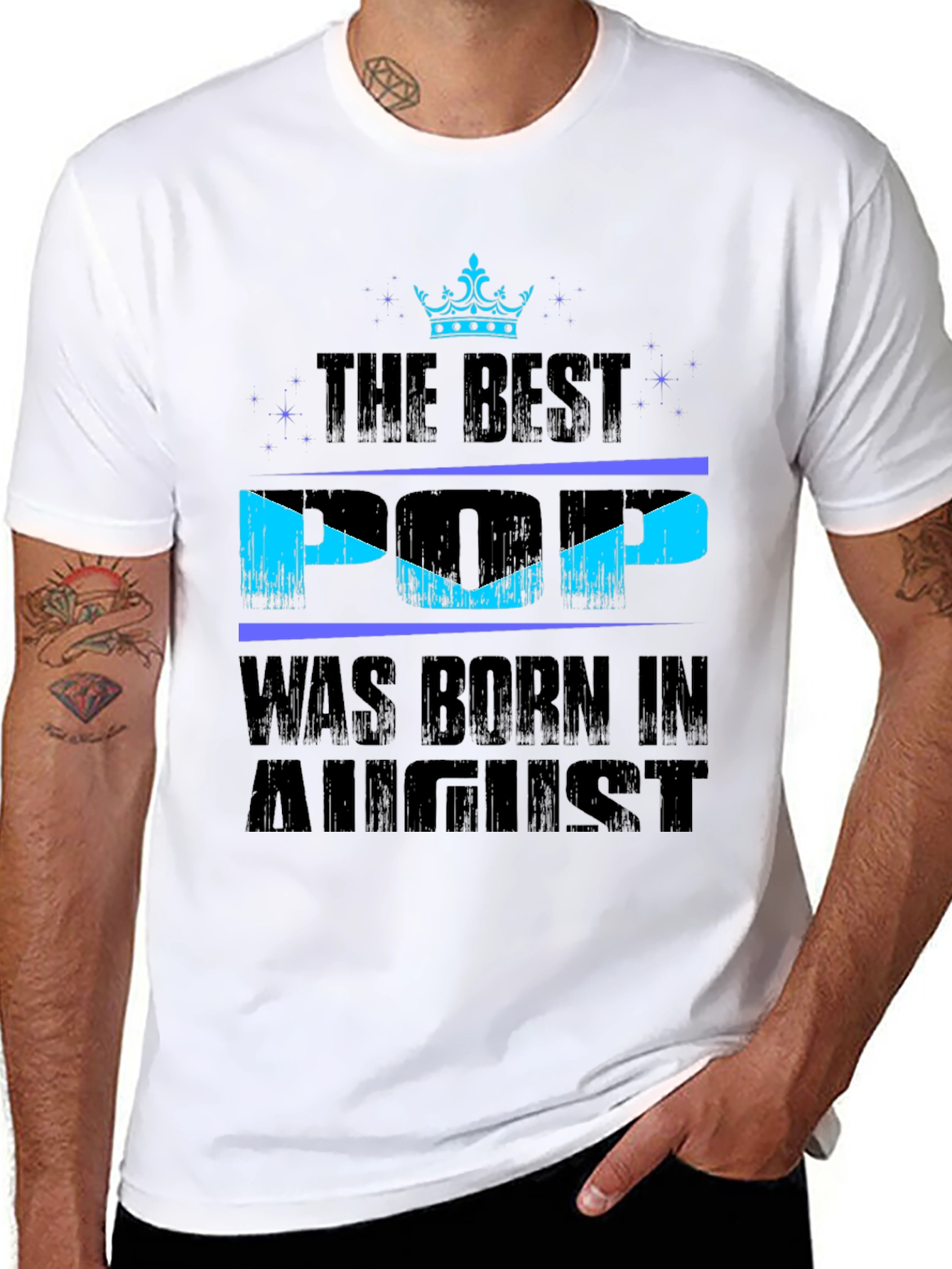 Best Pop Born in August T-Shirt