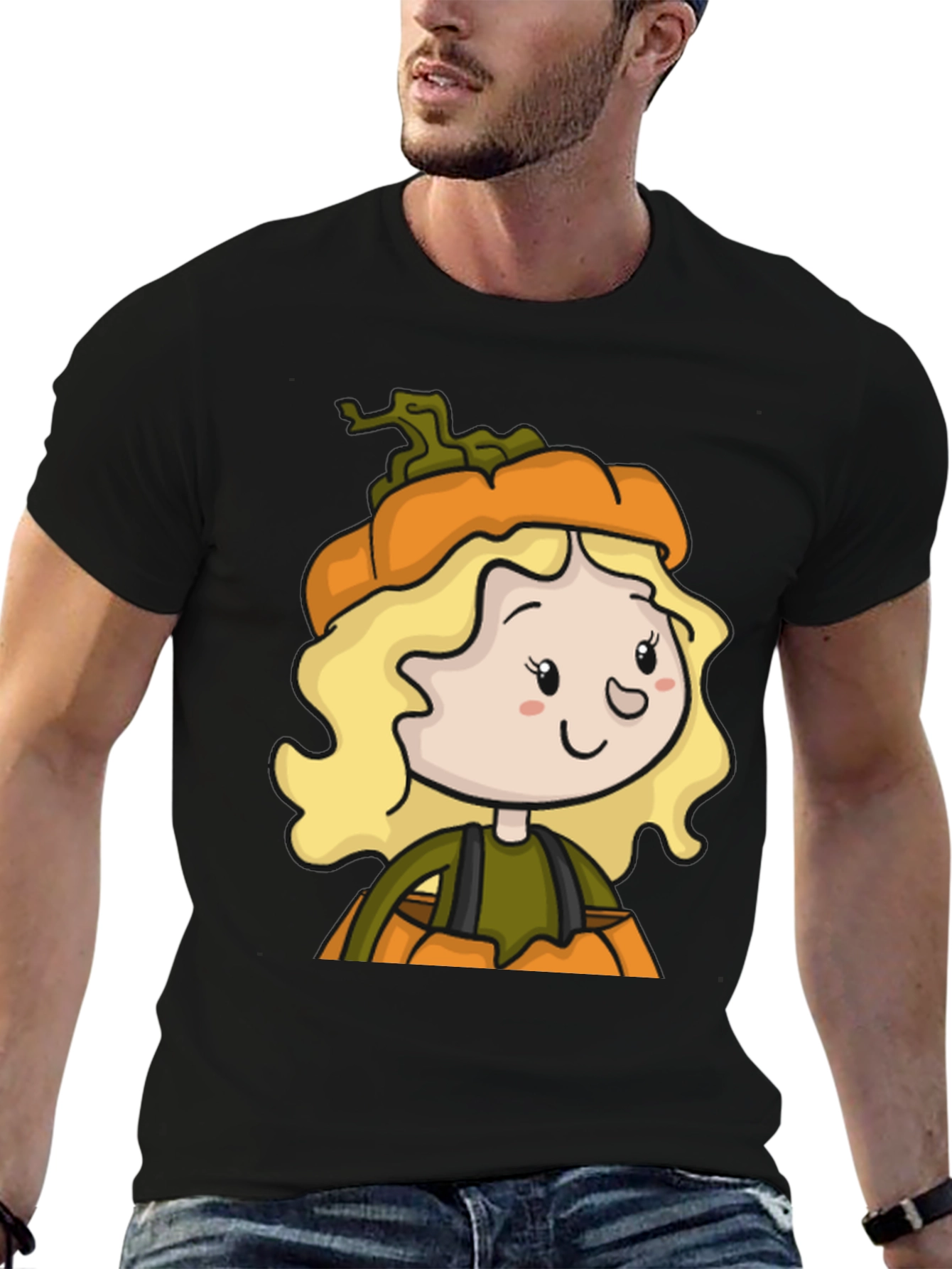 Pumpkin Girl T-Shirt - Cute Halloween Tee