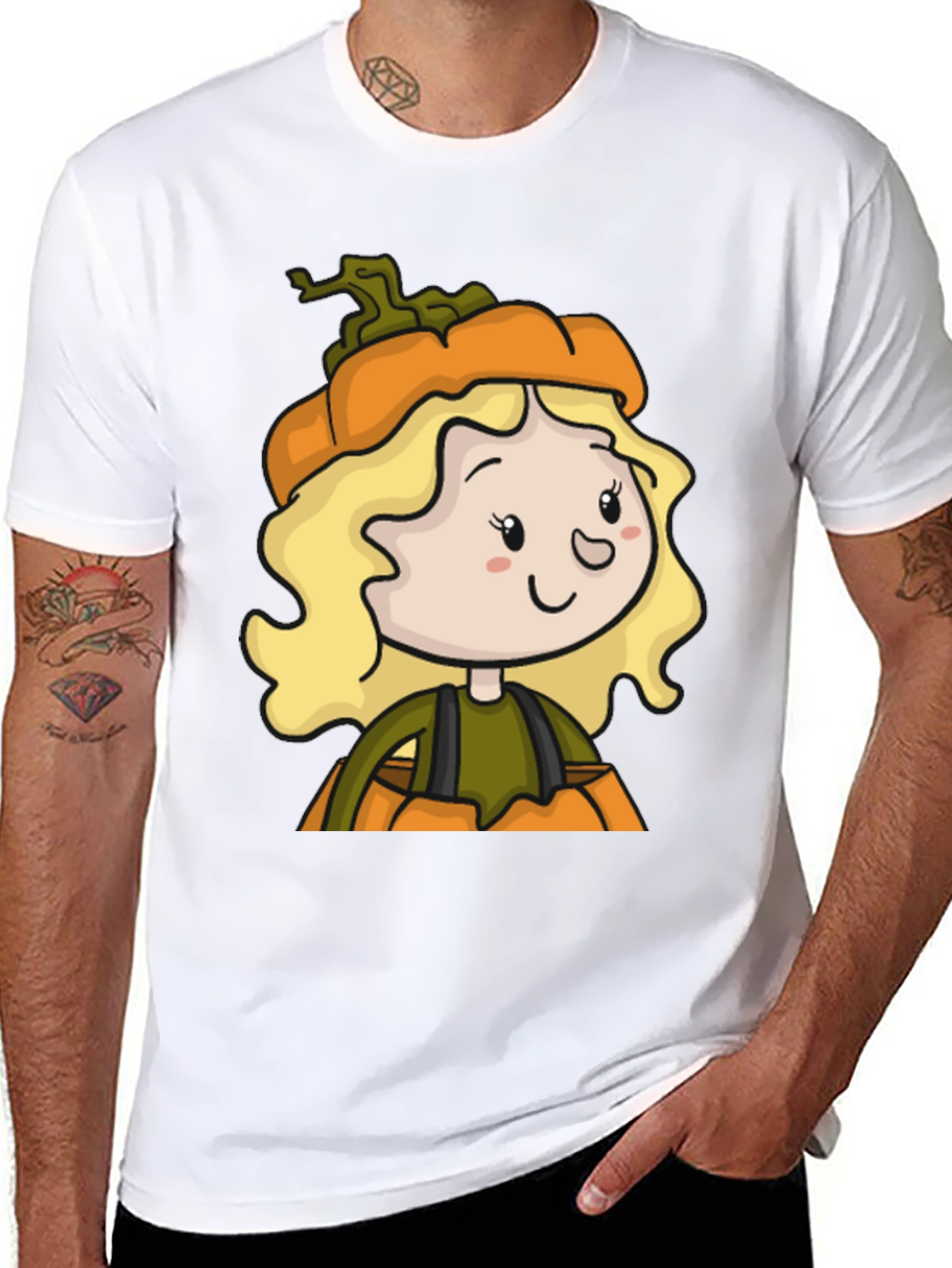 Pumpkin Girl T-Shirt - Cute Halloween Tee