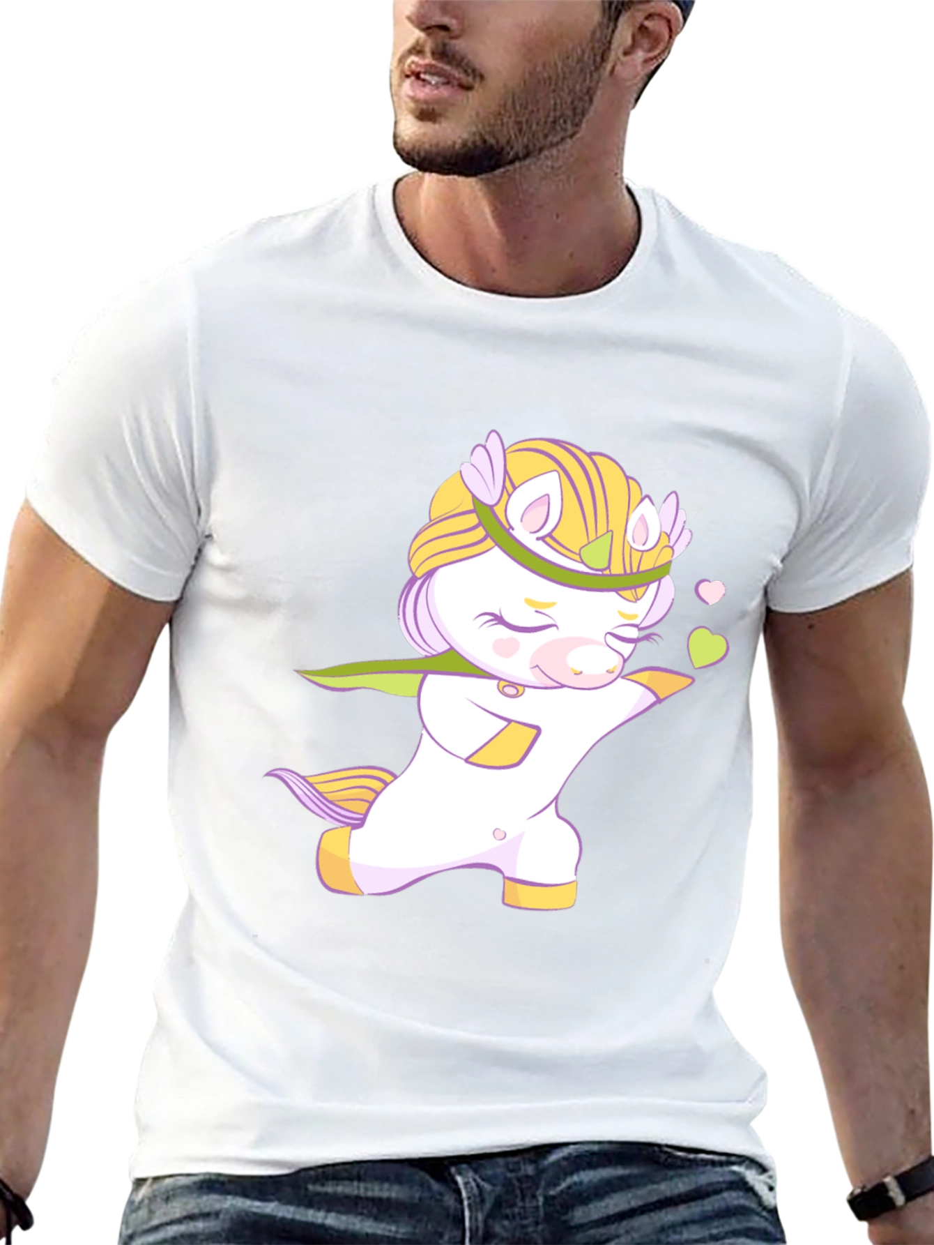 Cute Unicorn Graphic Black T-Shirt