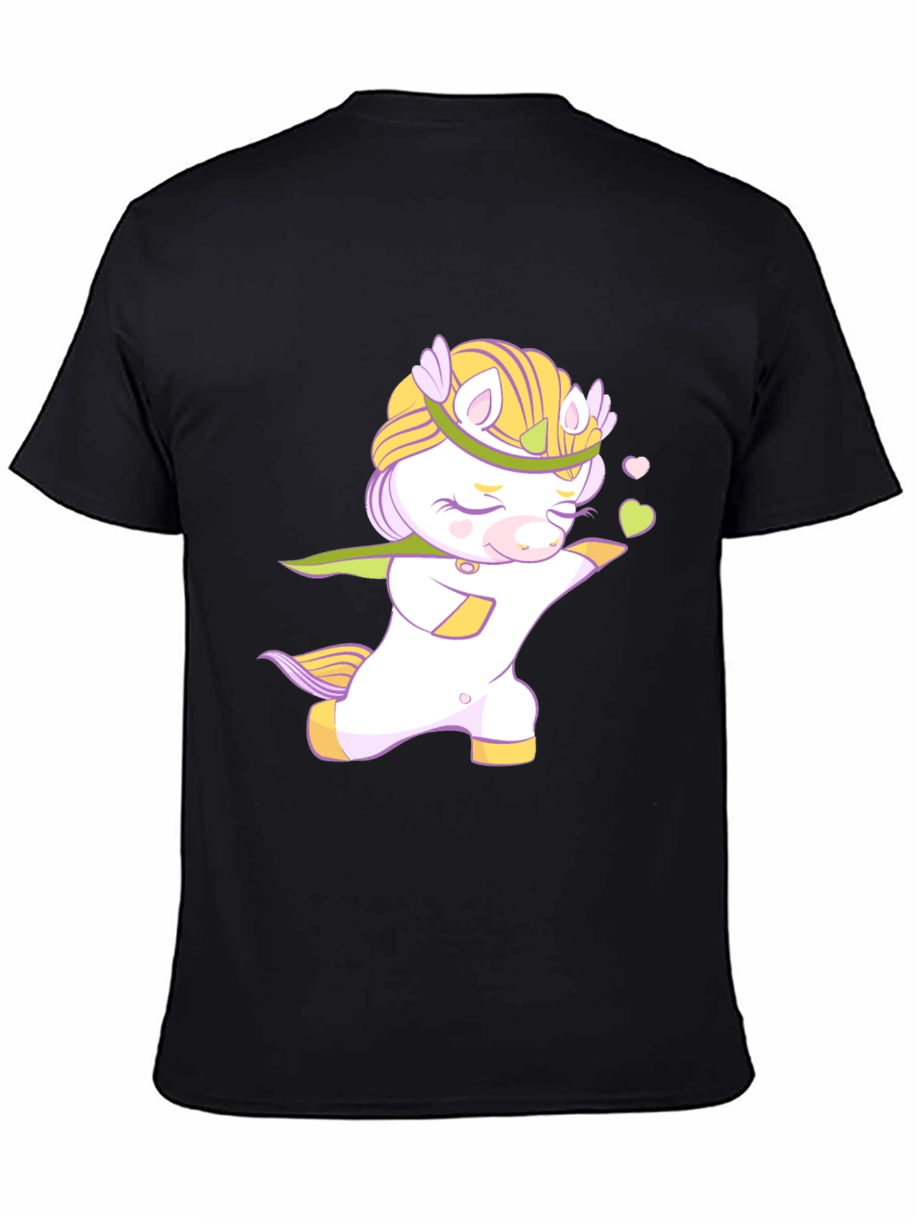 Cute Unicorn Graphic Black T-Shirt