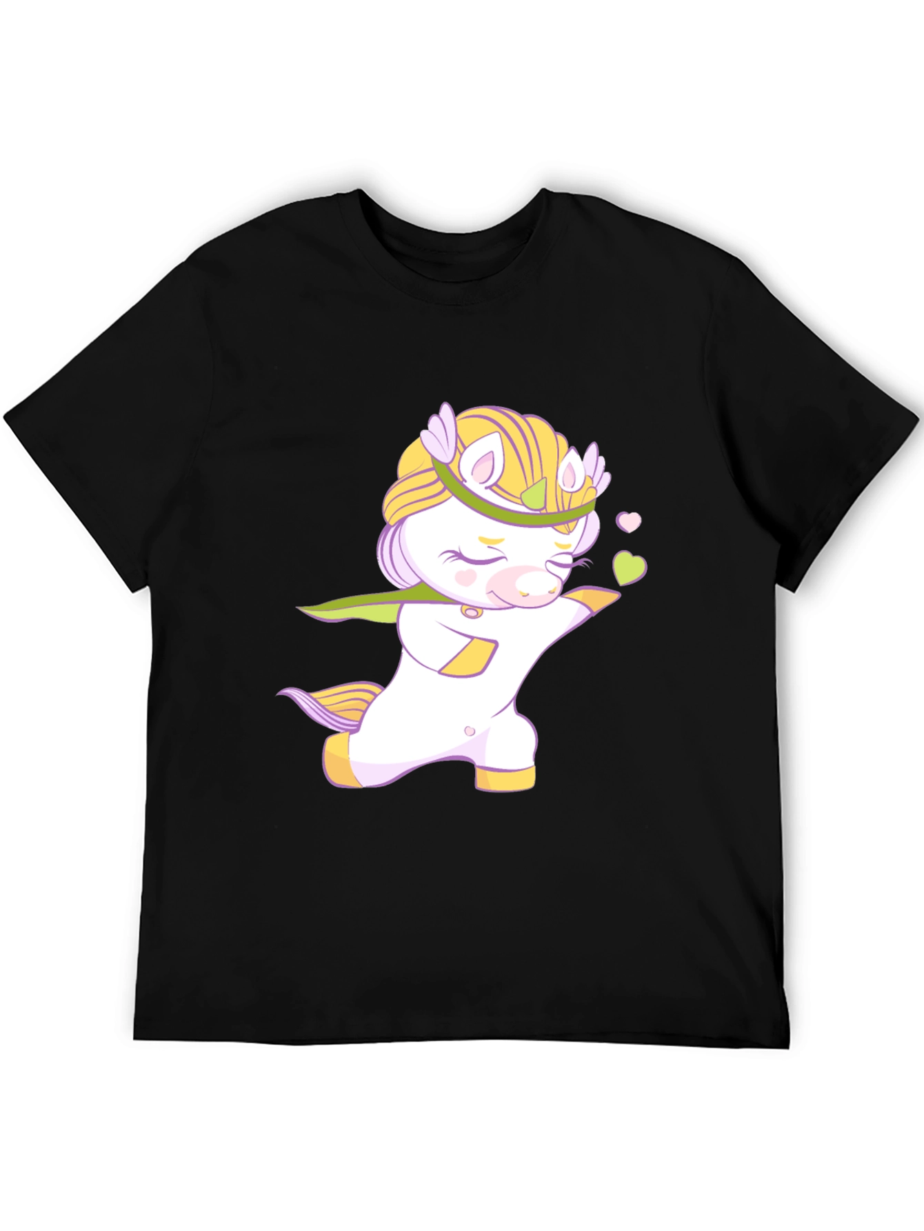 Cute Unicorn Graphic Black T-Shirt