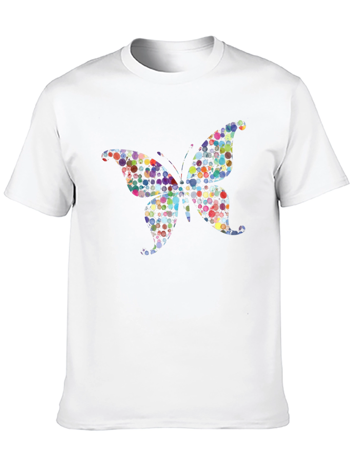 Butterfly Print Black T-Shirt - Unique Design