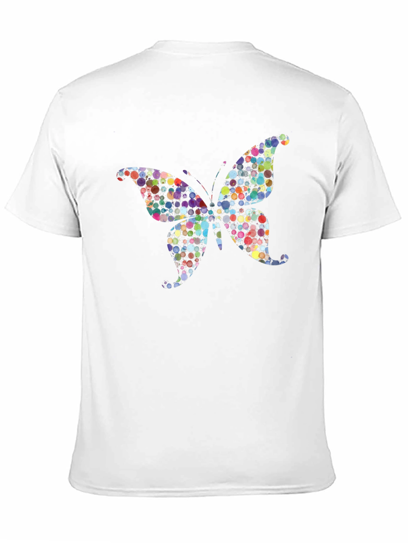 Butterfly Print Black T-Shirt - Unique Design