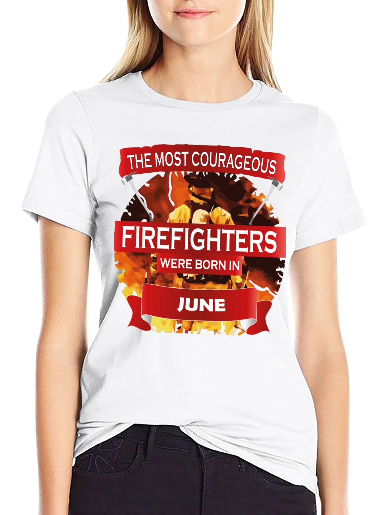 Courageous Firefighters Born in June T-Shirt