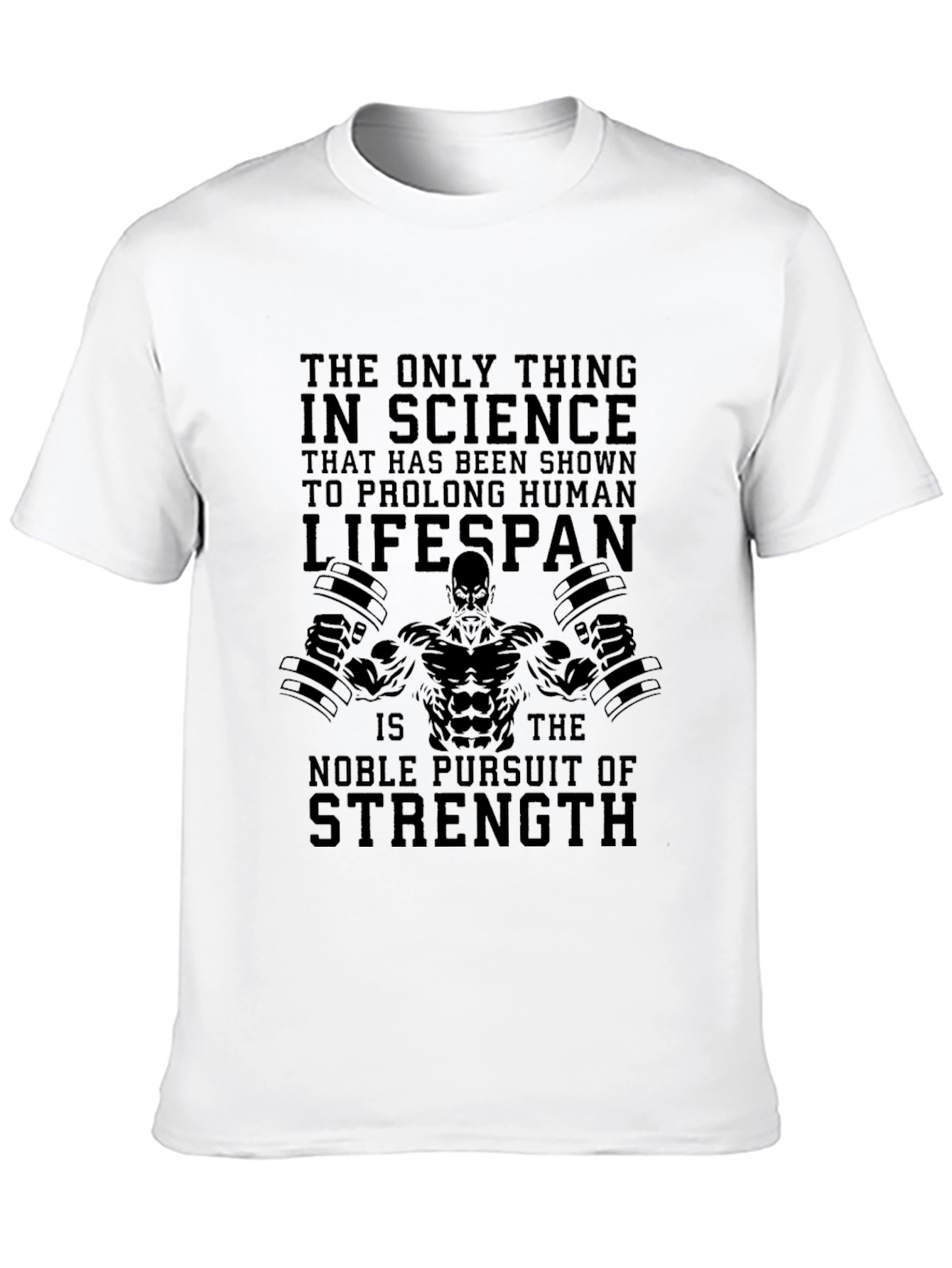 Science of Strength Black Graphic T-Shirt