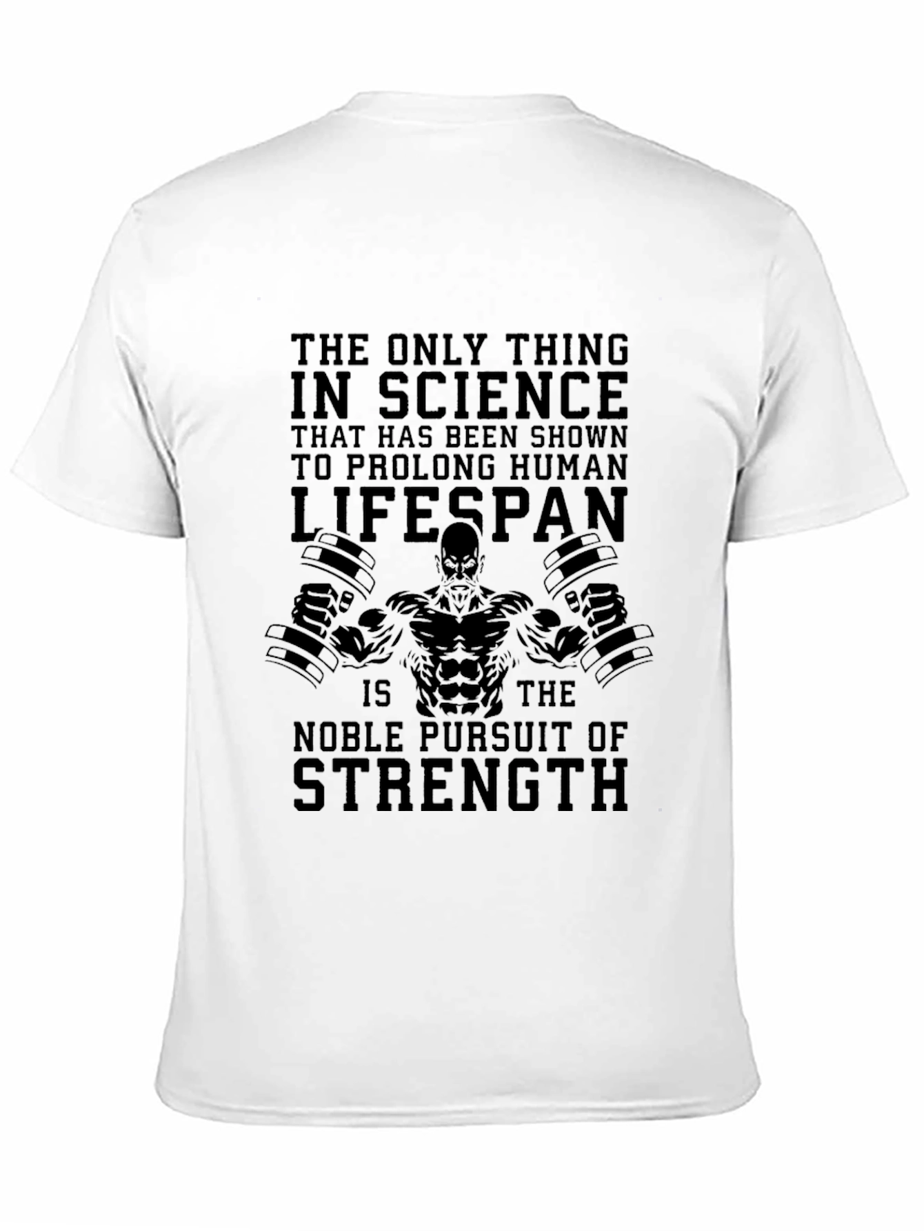Science of Strength Black Graphic T-Shirt