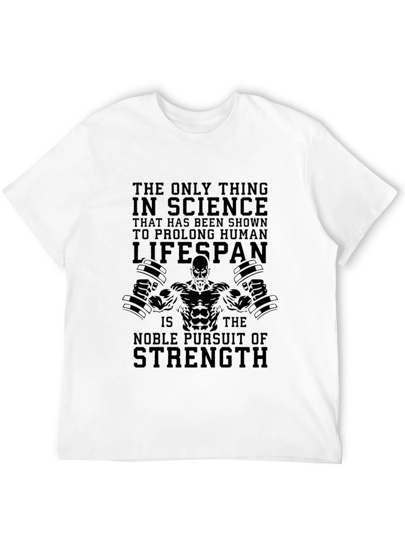 Science of Strength Black Graphic T-Shirt