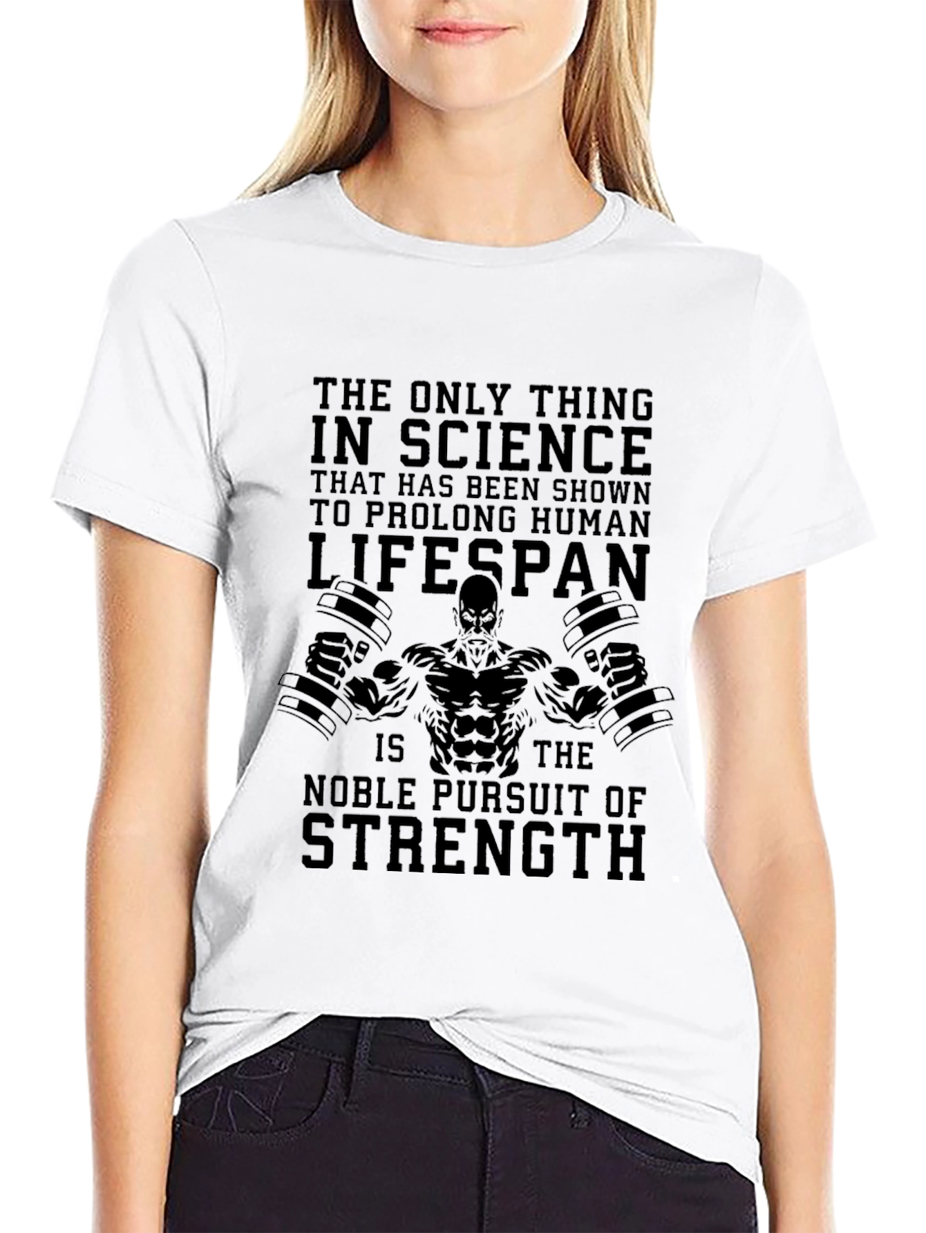 Science of Strength Black Graphic T-Shirt