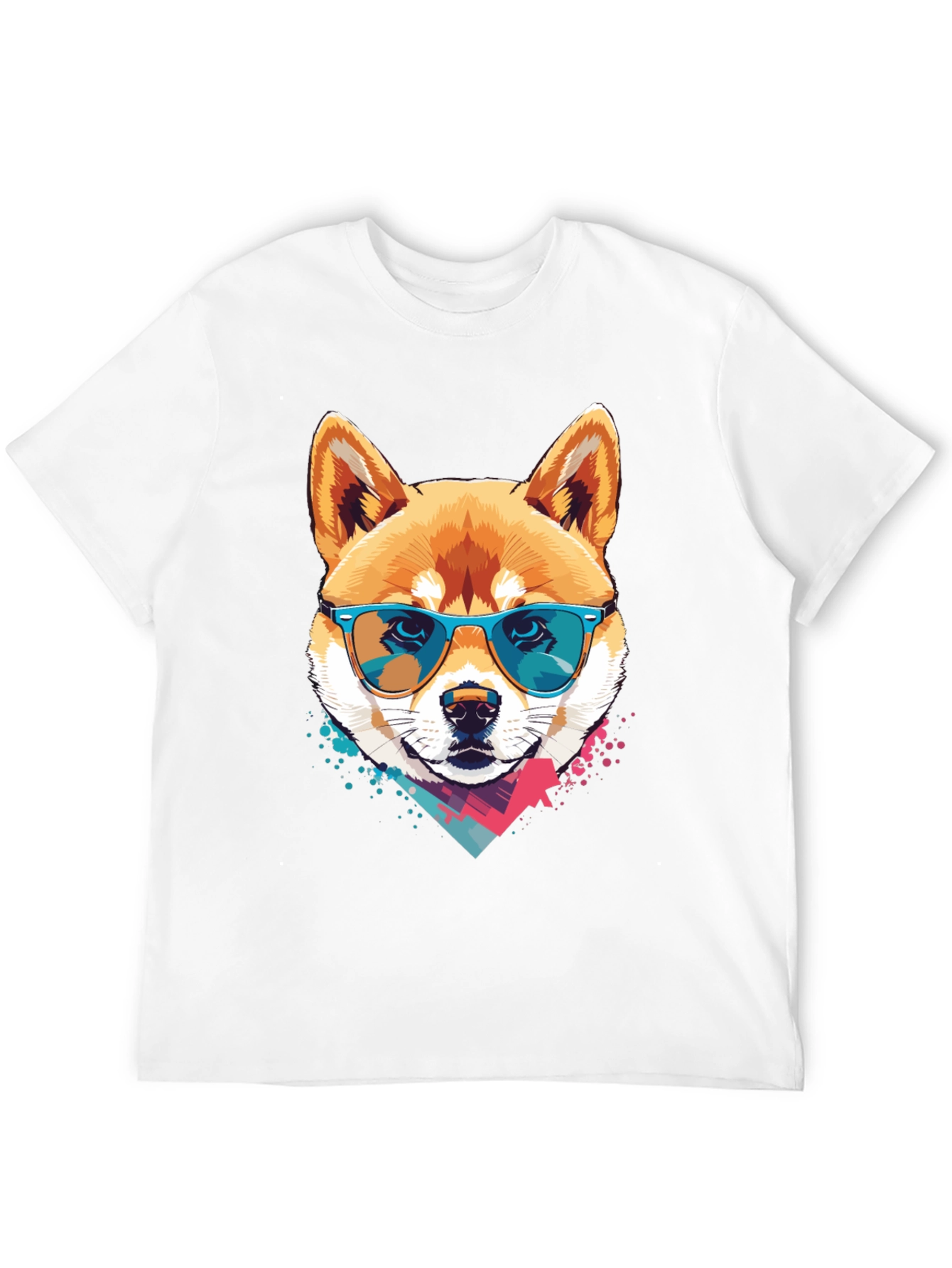 Shiba Inu Sunglasses Graphic Tee - Cool Dog Shirt