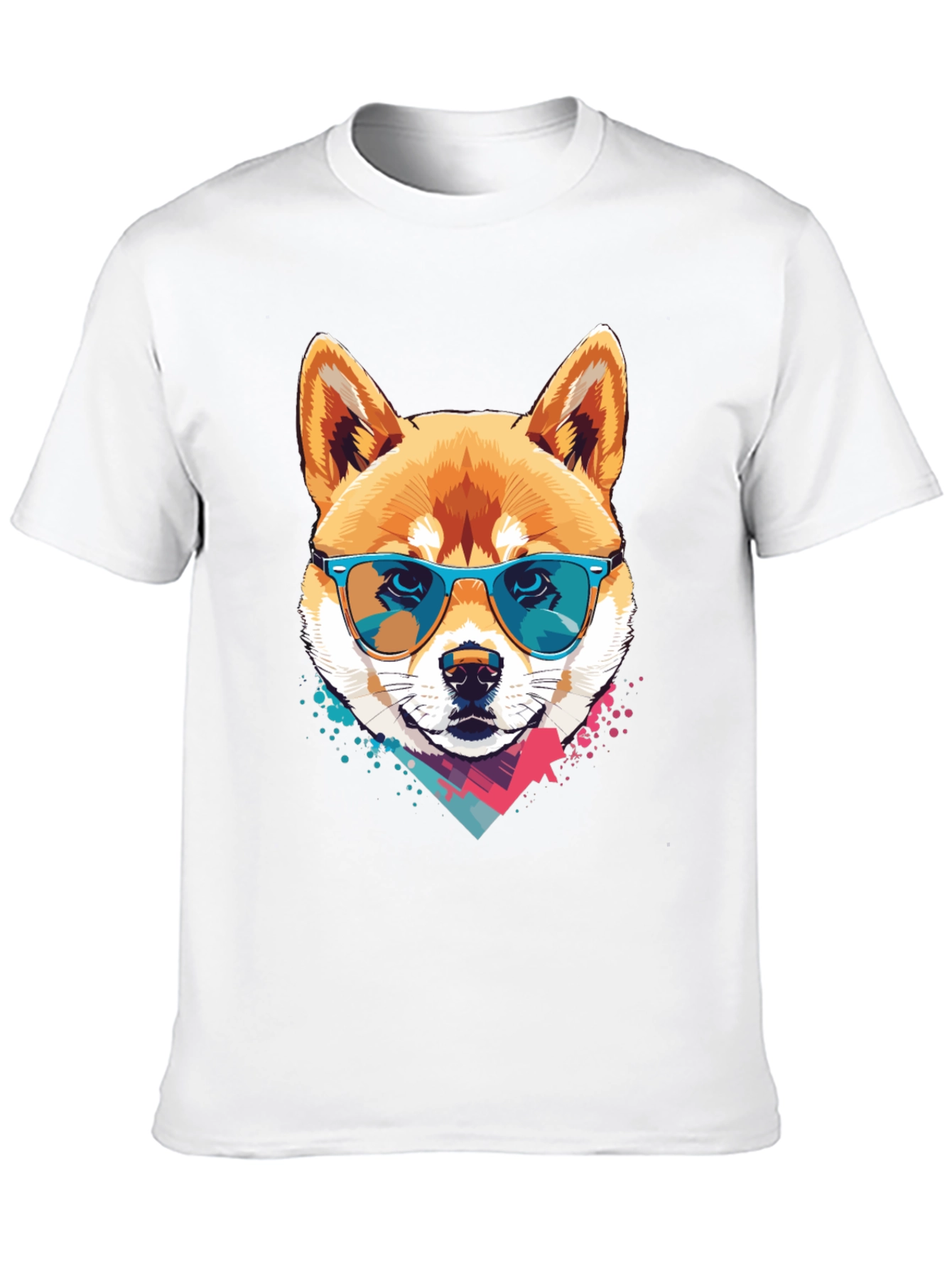 Shiba Inu Sunglasses Graphic Tee - Cool Dog Shirt