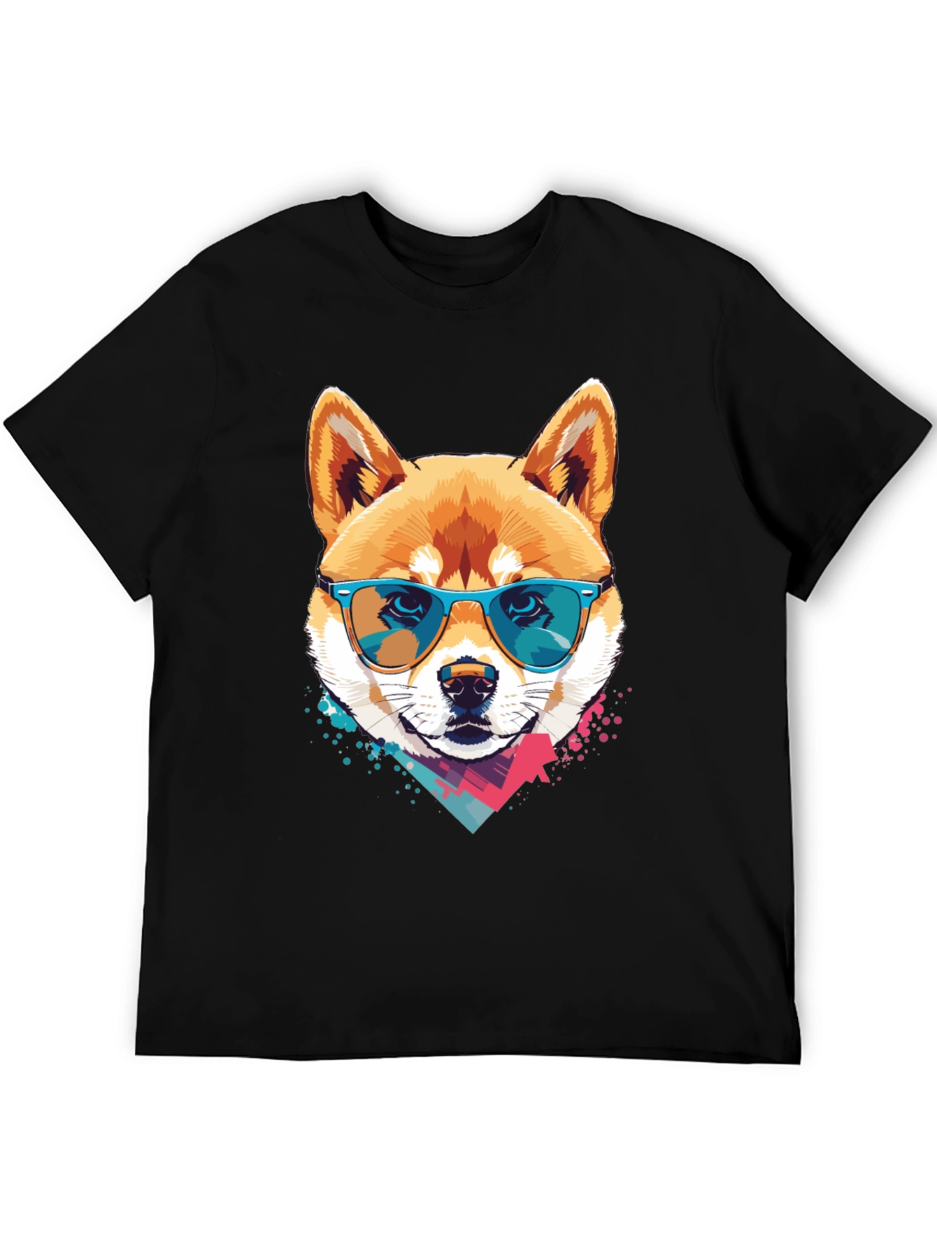 Shiba Inu Sunglasses Graphic Tee - Cool Dog Shirt