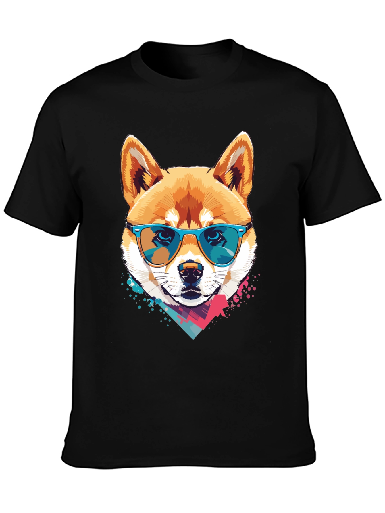 Shiba Inu Sunglasses Graphic Tee - Cool Dog Shirt