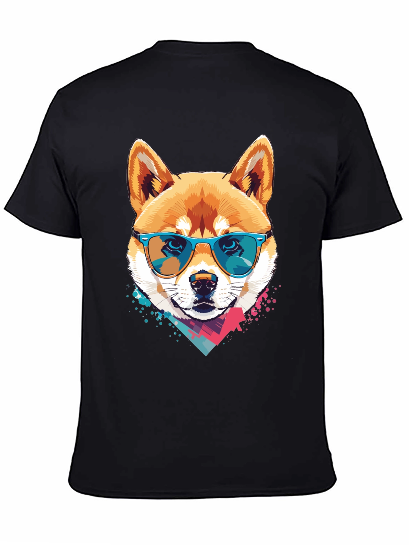 Shiba Inu Sunglasses Graphic Tee - Cool Dog Shirt