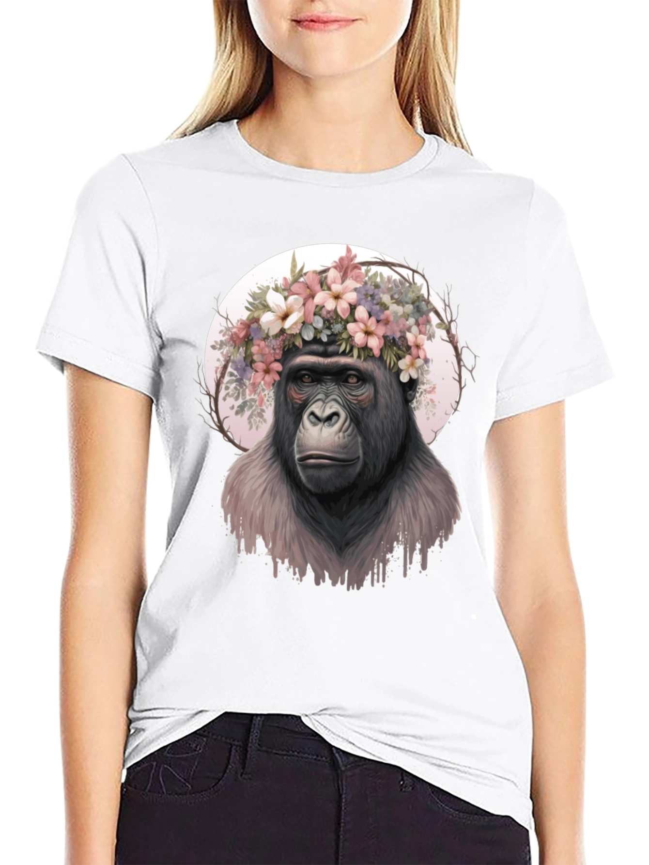Gorilla Flower Crown Graphic Tee
