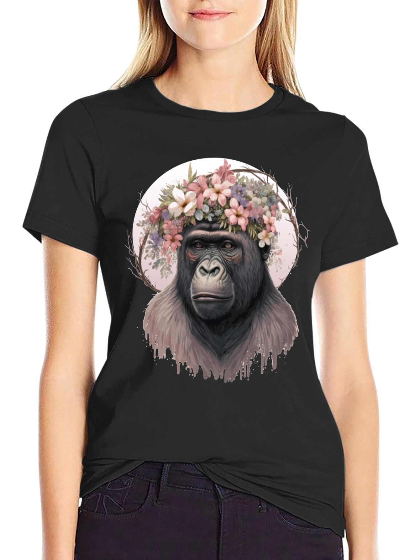 Gorilla Flower Crown Graphic Tee