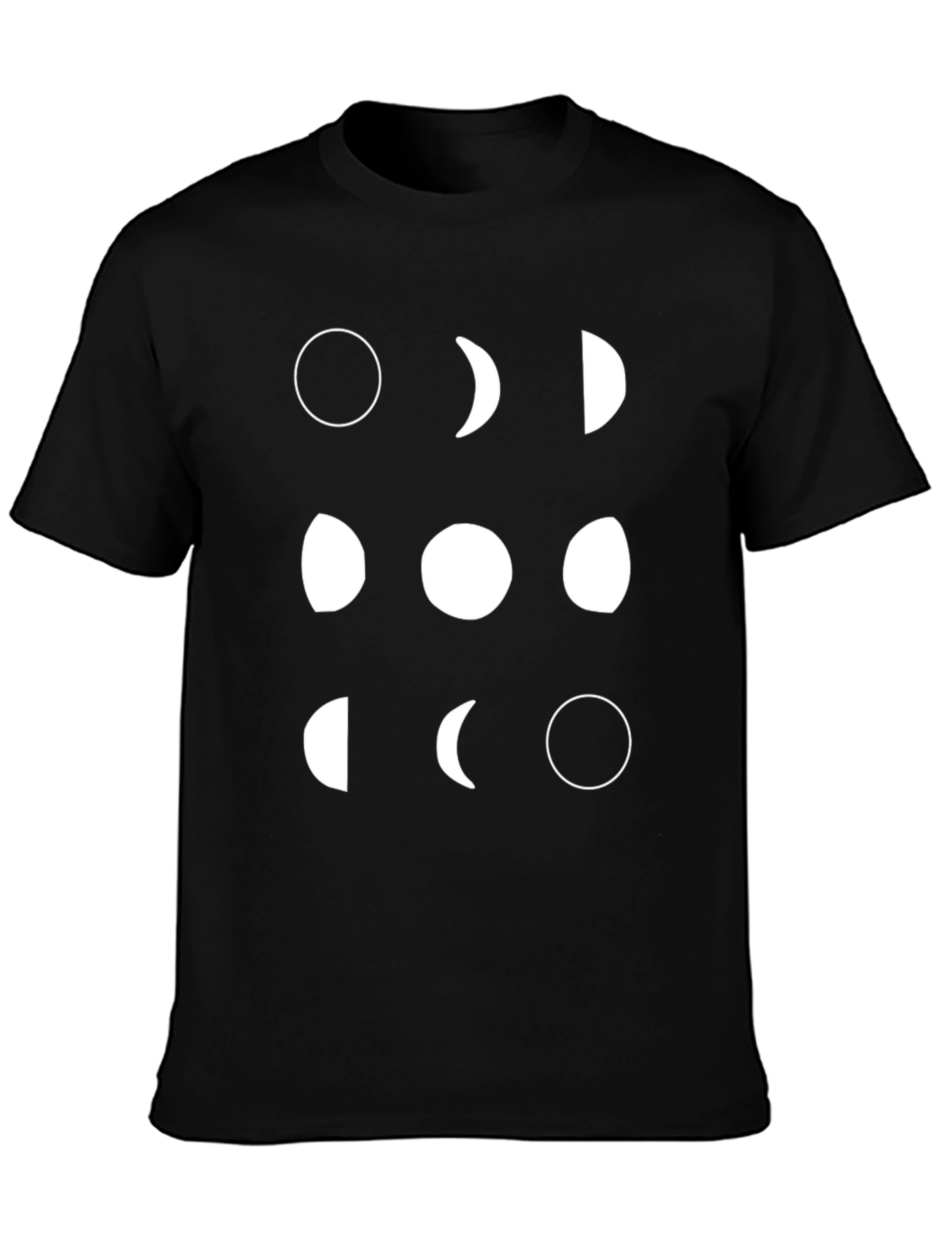 Lunar Phase T-Shirt - Black Graphic Tee
