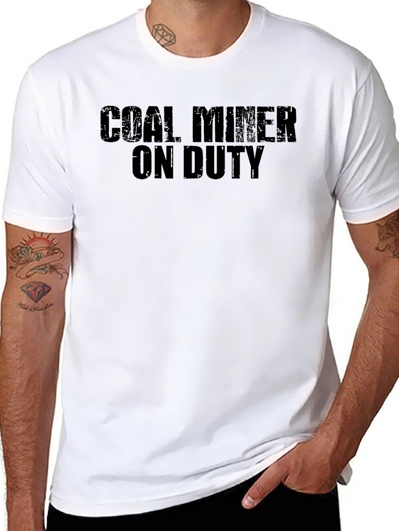 Coal Miner On Duty T-Shirt - Black
