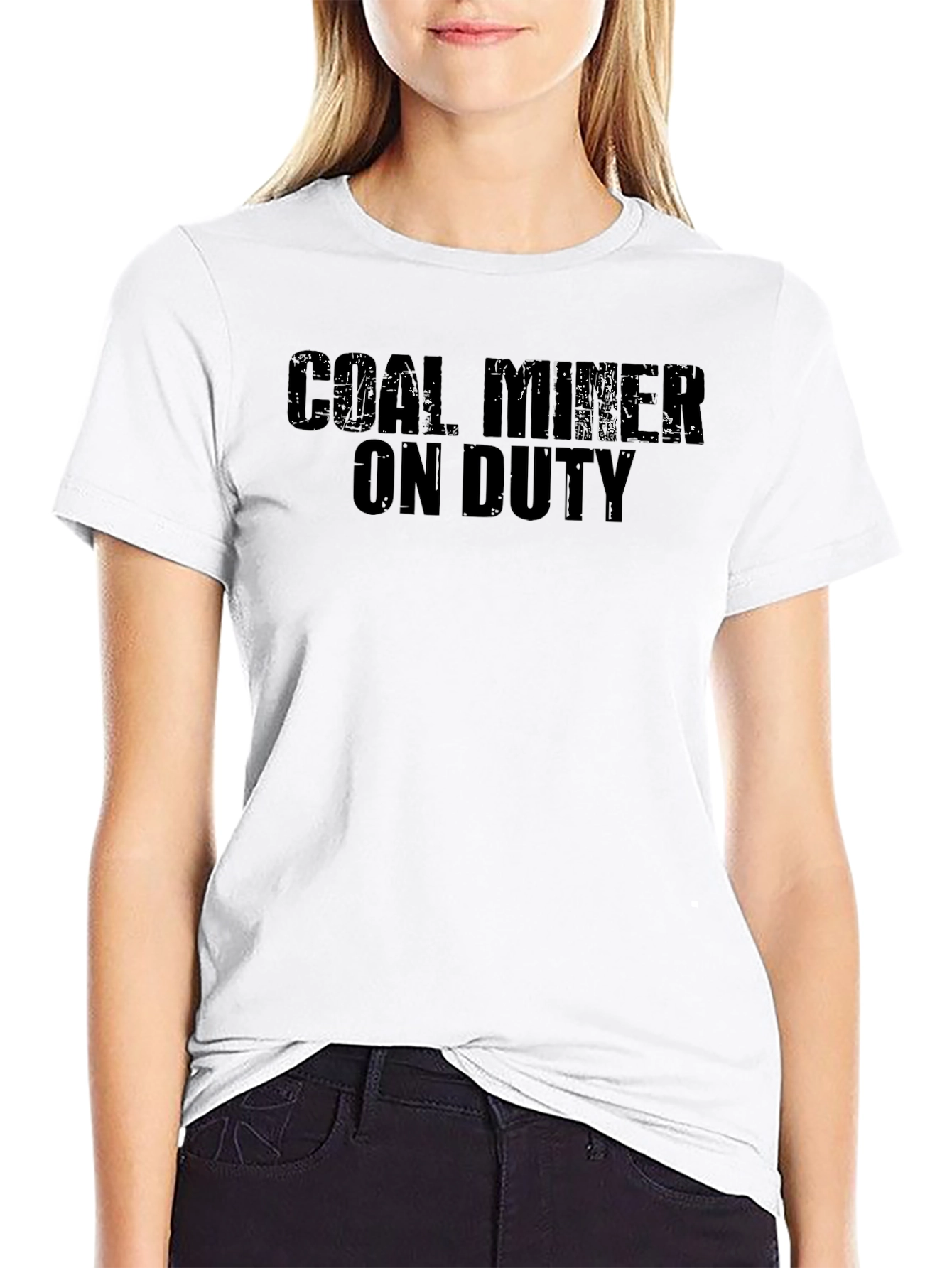Coal Miner On Duty T-Shirt - Black