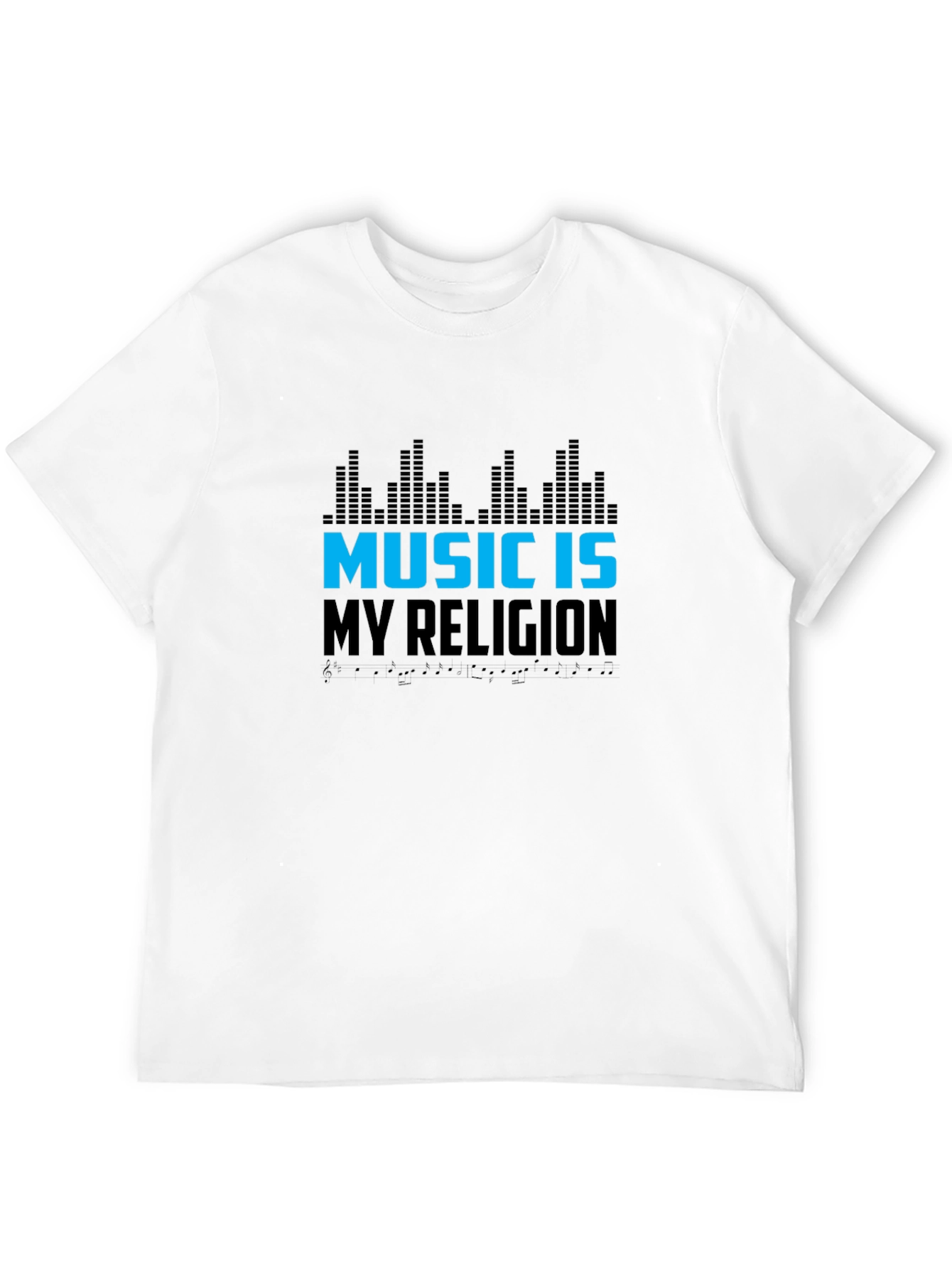 Music is My Religion Black Graphic Tee