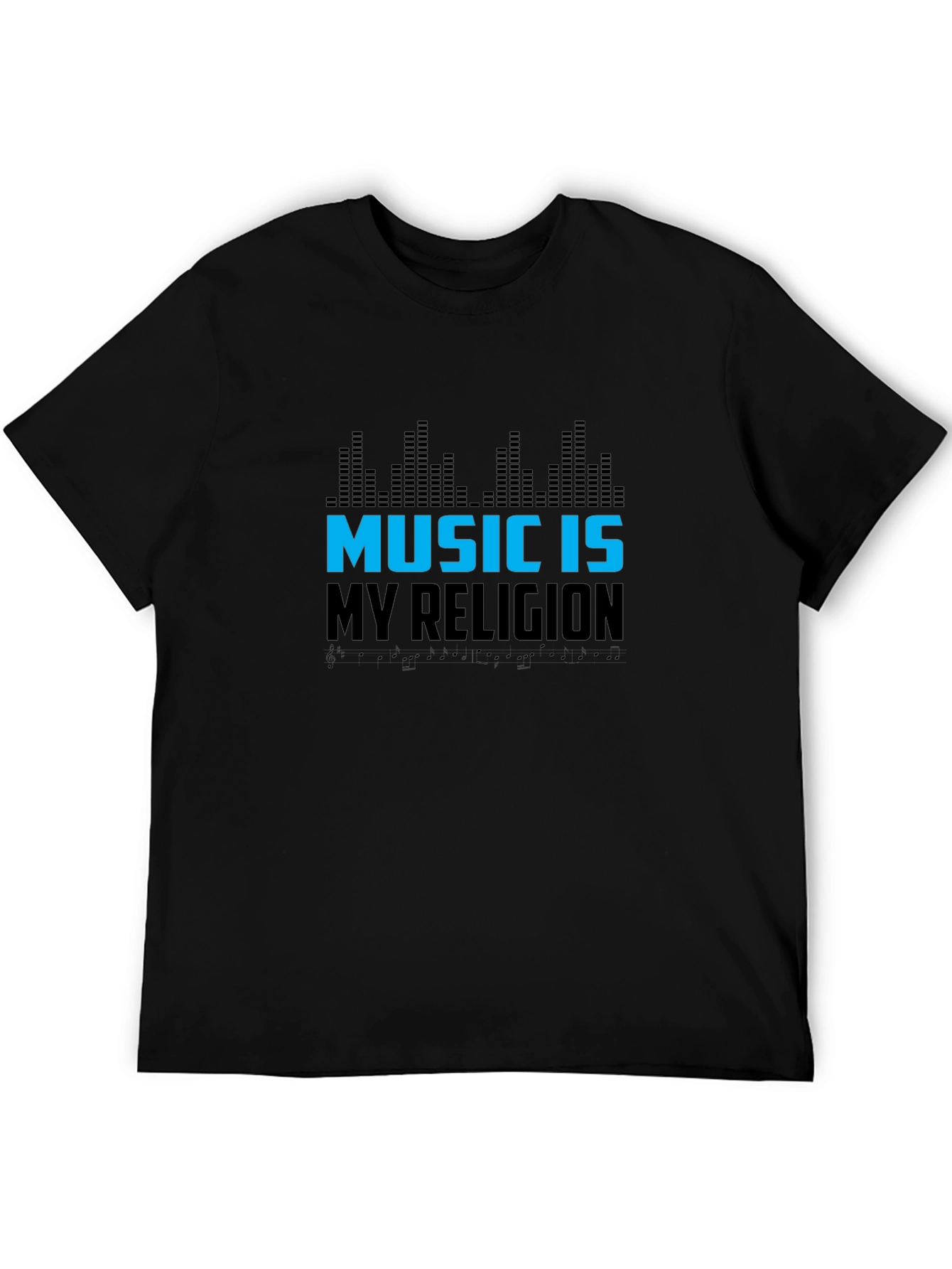 Music is My Religion Black Graphic Tee