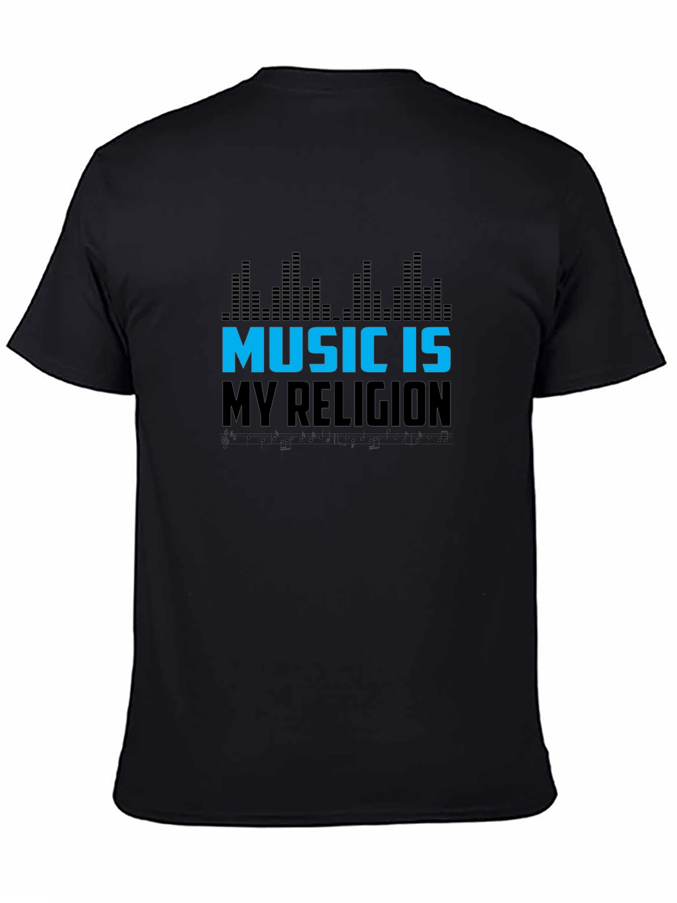 Music is My Religion Black Graphic Tee