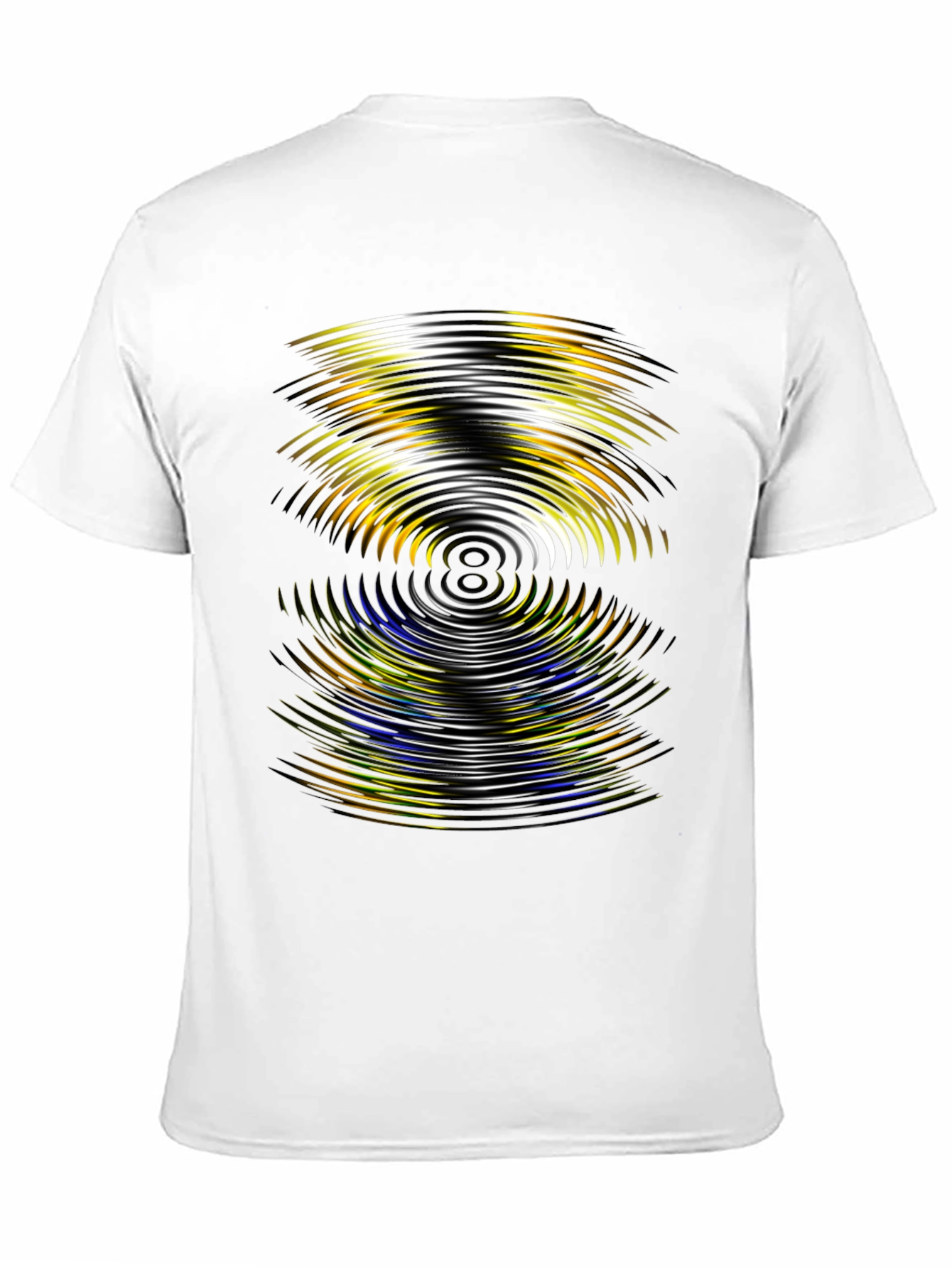 Rippled Graphic Black T-Shirt