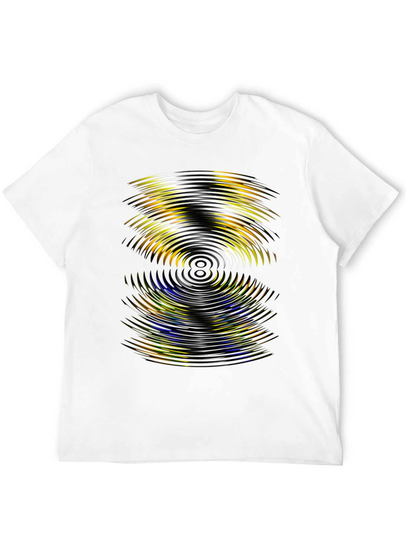 Rippled Graphic Black T-Shirt