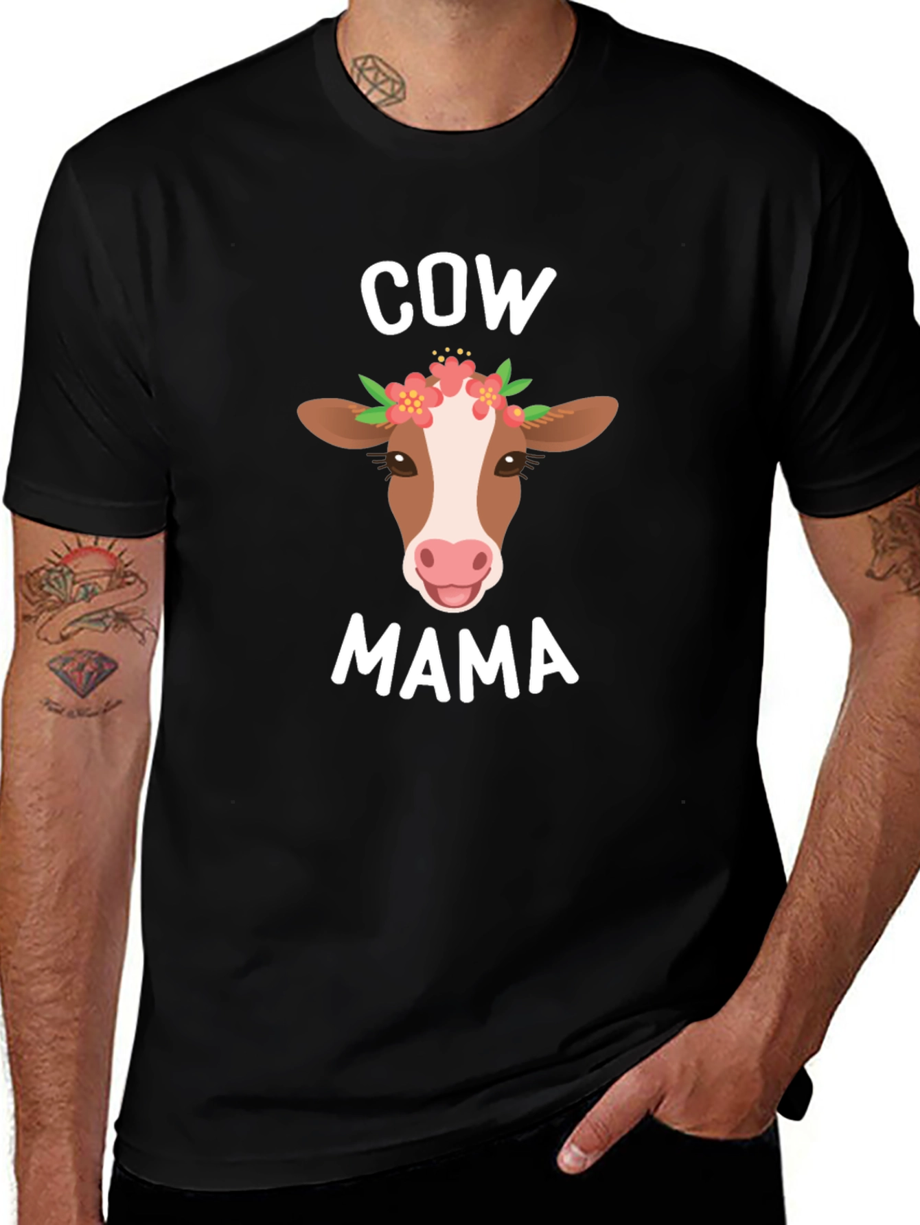 Cow Mama T-Shirt - Cute Farm Animal Tee