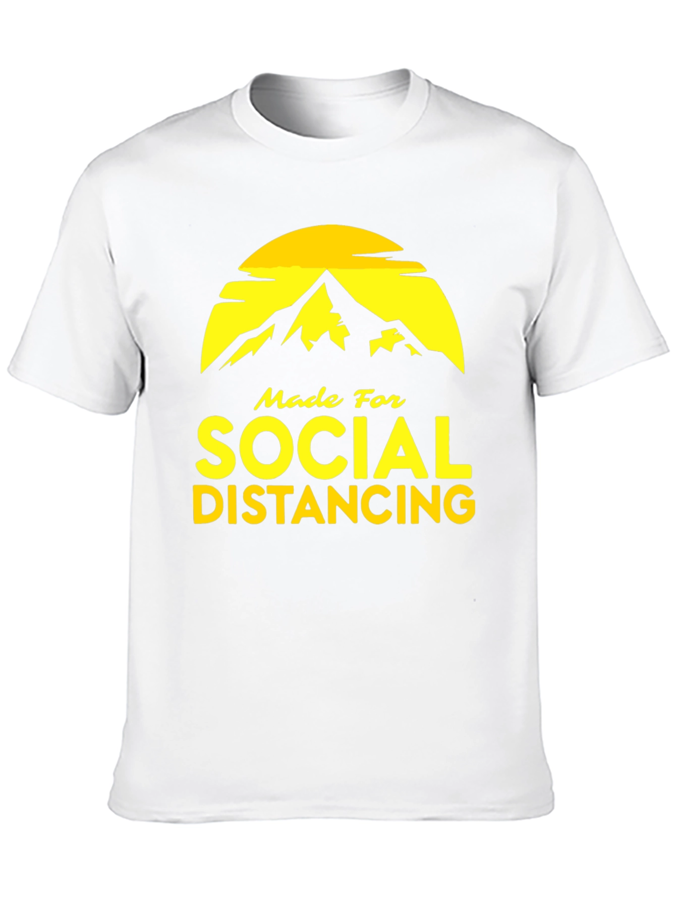 Social Distancing Graphic Tee - Mountain Design