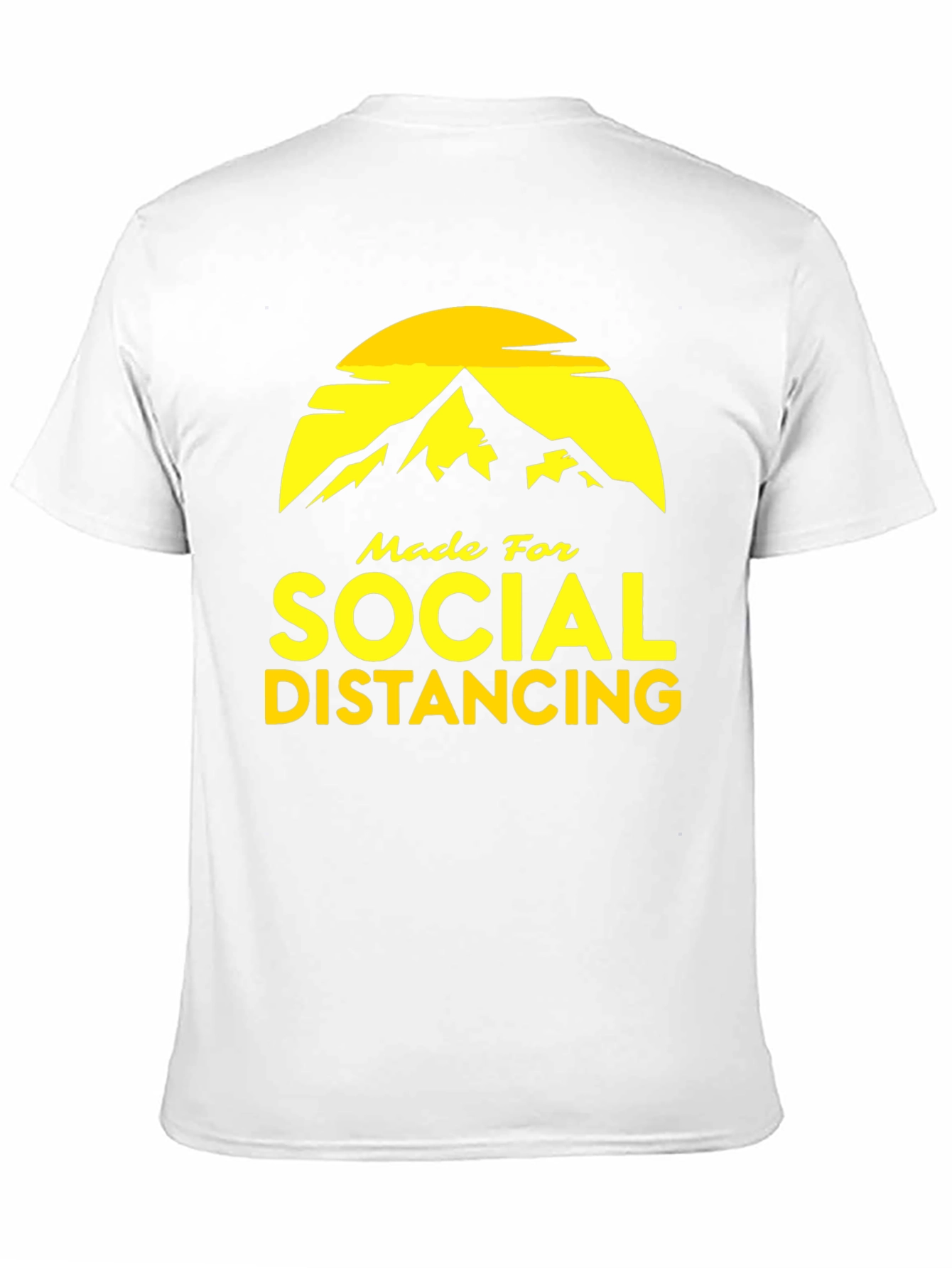 Social Distancing Graphic Tee - Mountain Design