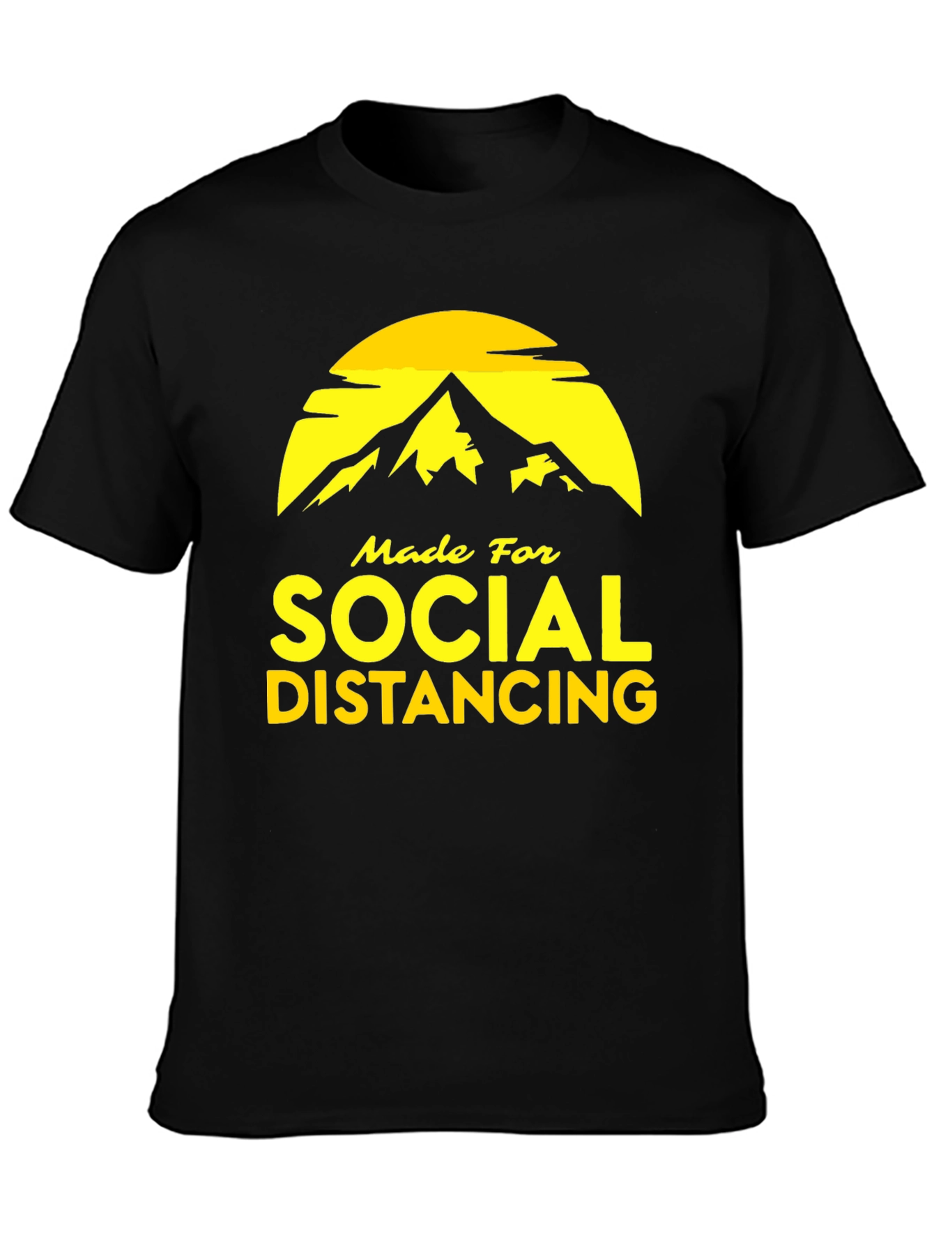 Social Distancing Graphic Tee - Mountain Design