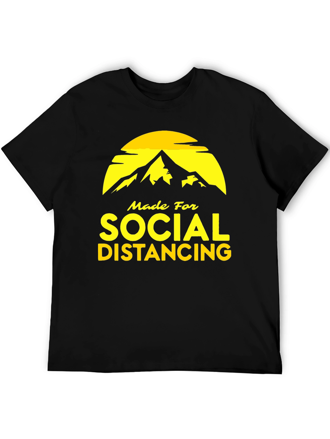Social Distancing Graphic Tee - Mountain Design