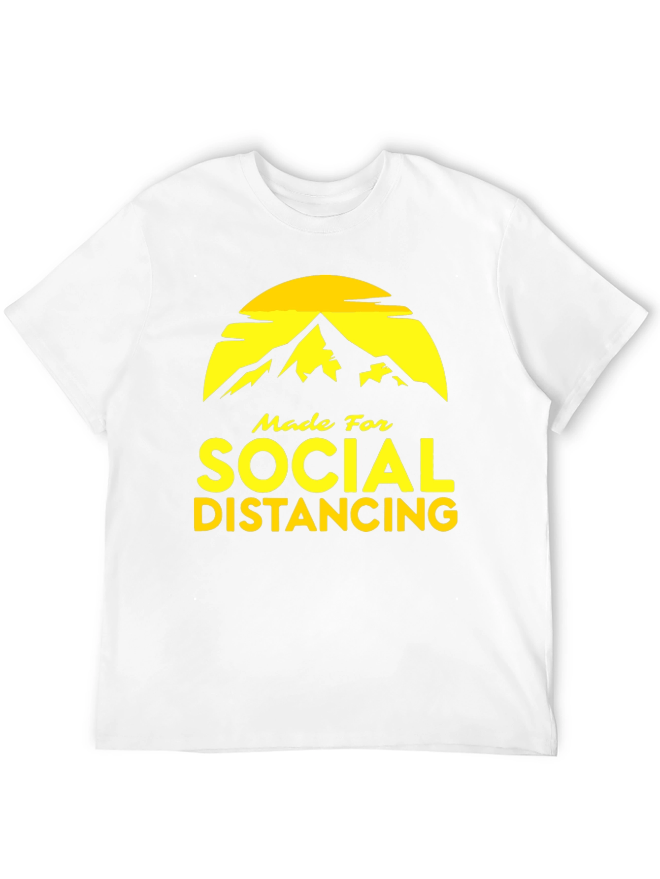 Social Distancing Graphic Tee - Mountain Design