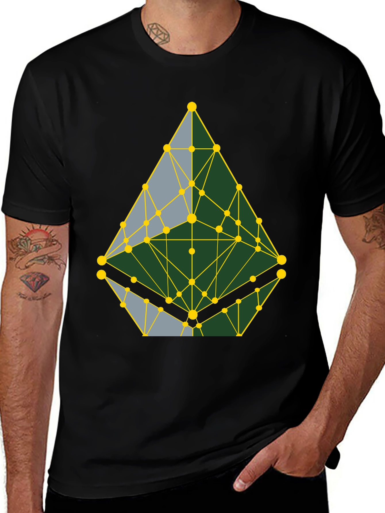 Geometric Pattern T-Shirt - Abstract Design Casual Wear