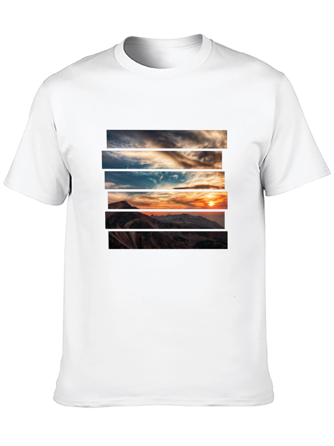 Sunset Mountain Graphic Tee - Stylish Black T-Shirt