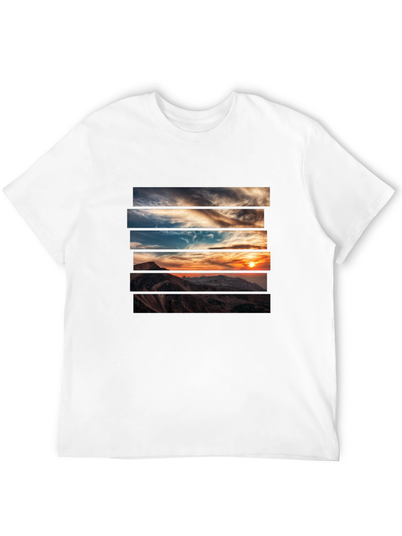 Sunset Mountain Graphic Tee - Stylish Black T-Shirt