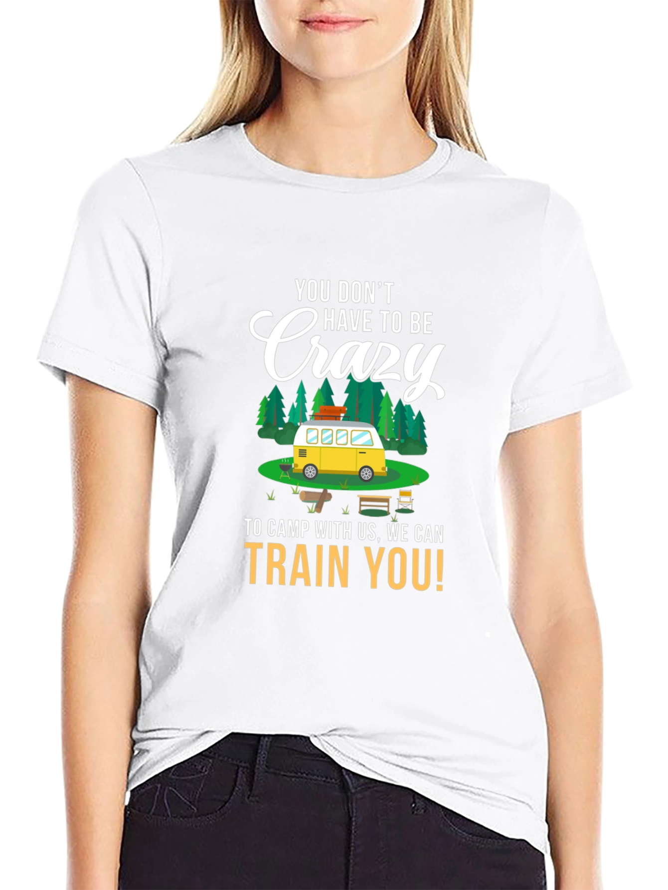 Crazy Camping T-Shirt - Train You Design