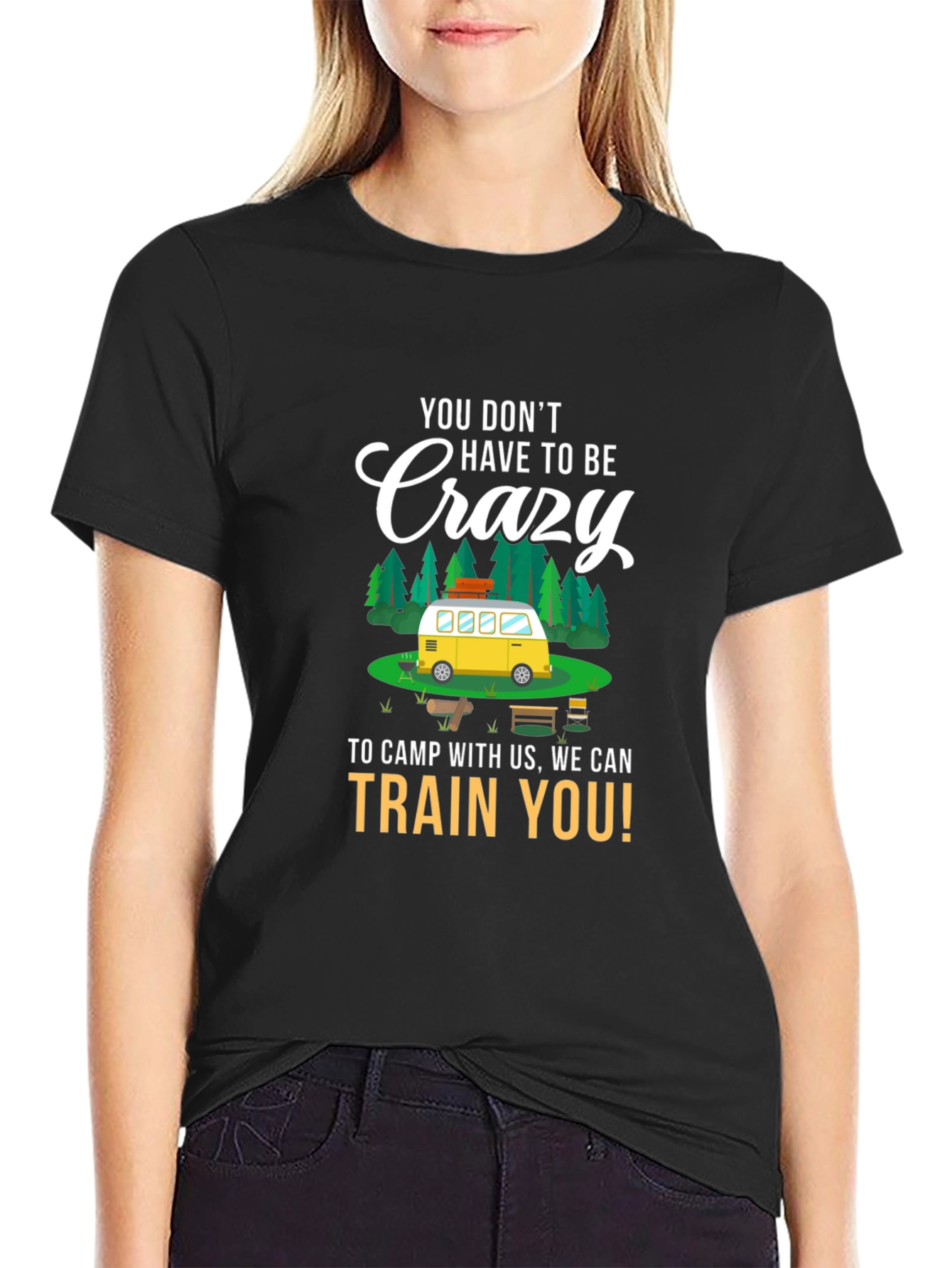 Crazy Camping T-Shirt - Train You Design