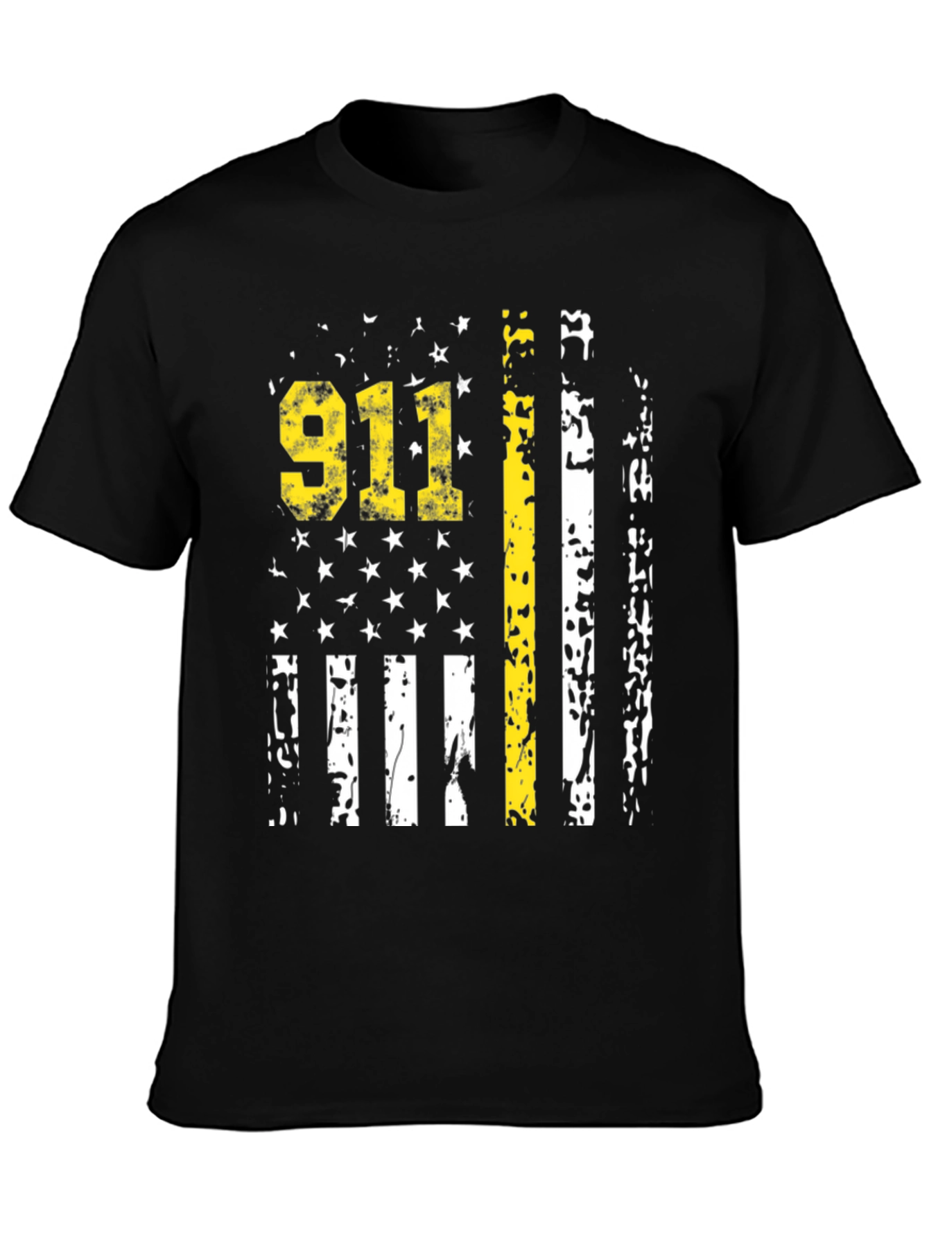 911 Thin Yellow Line American Flag T-Shirt