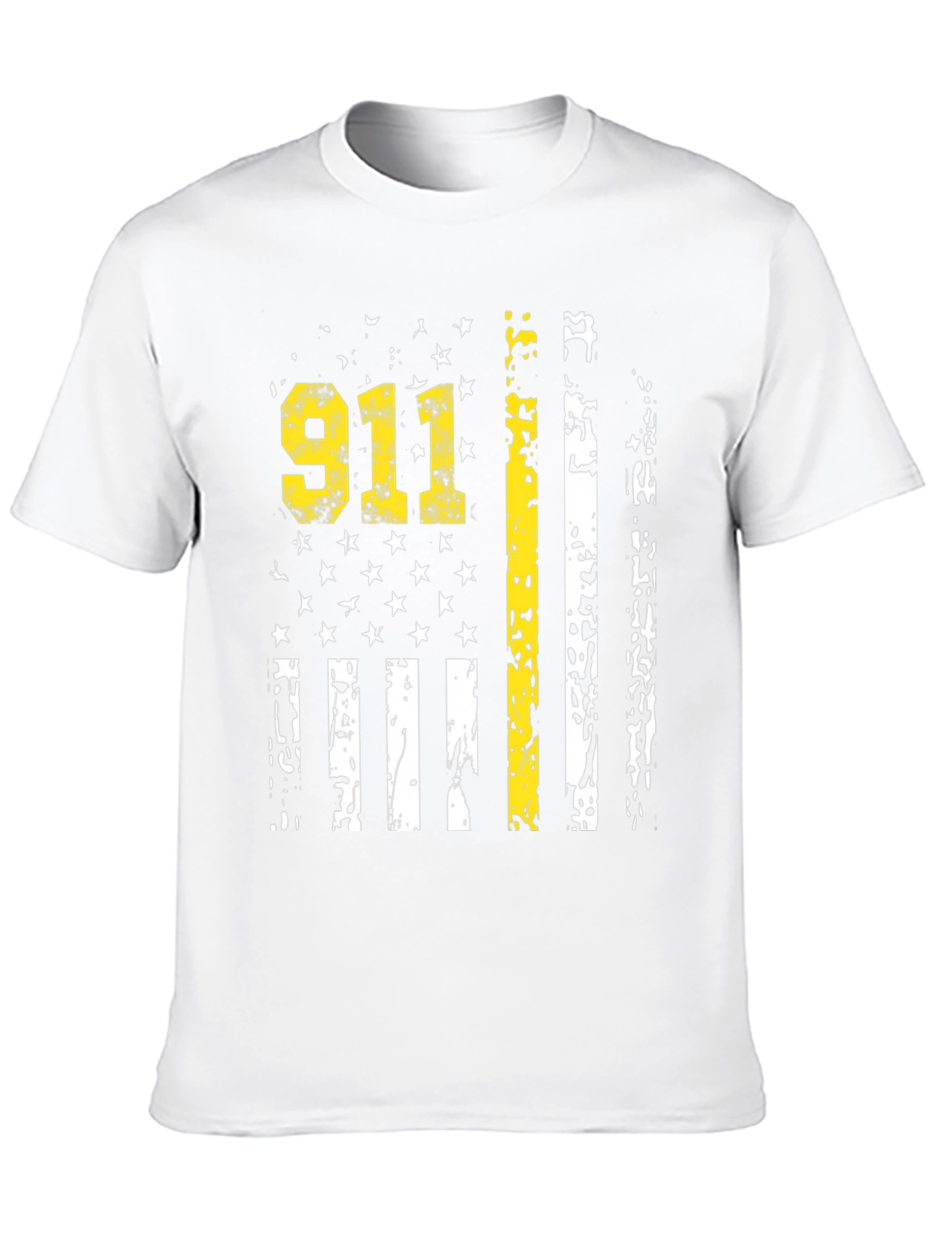 911 Thin Yellow Line American Flag T-Shirt