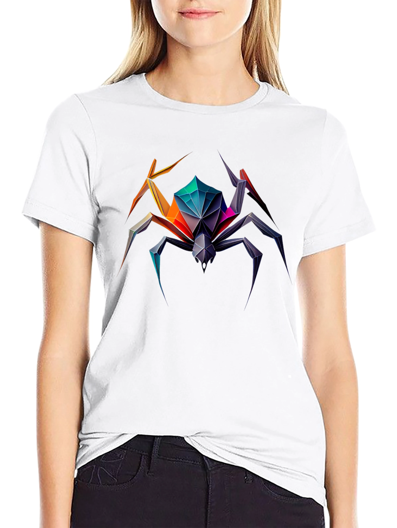 Geometric Spider Graphic T-Shirt