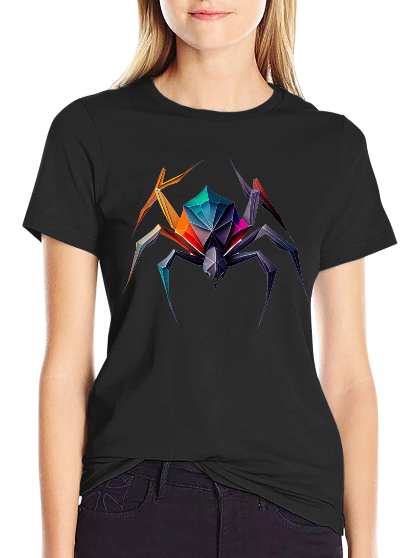Geometric Spider Graphic T-Shirt