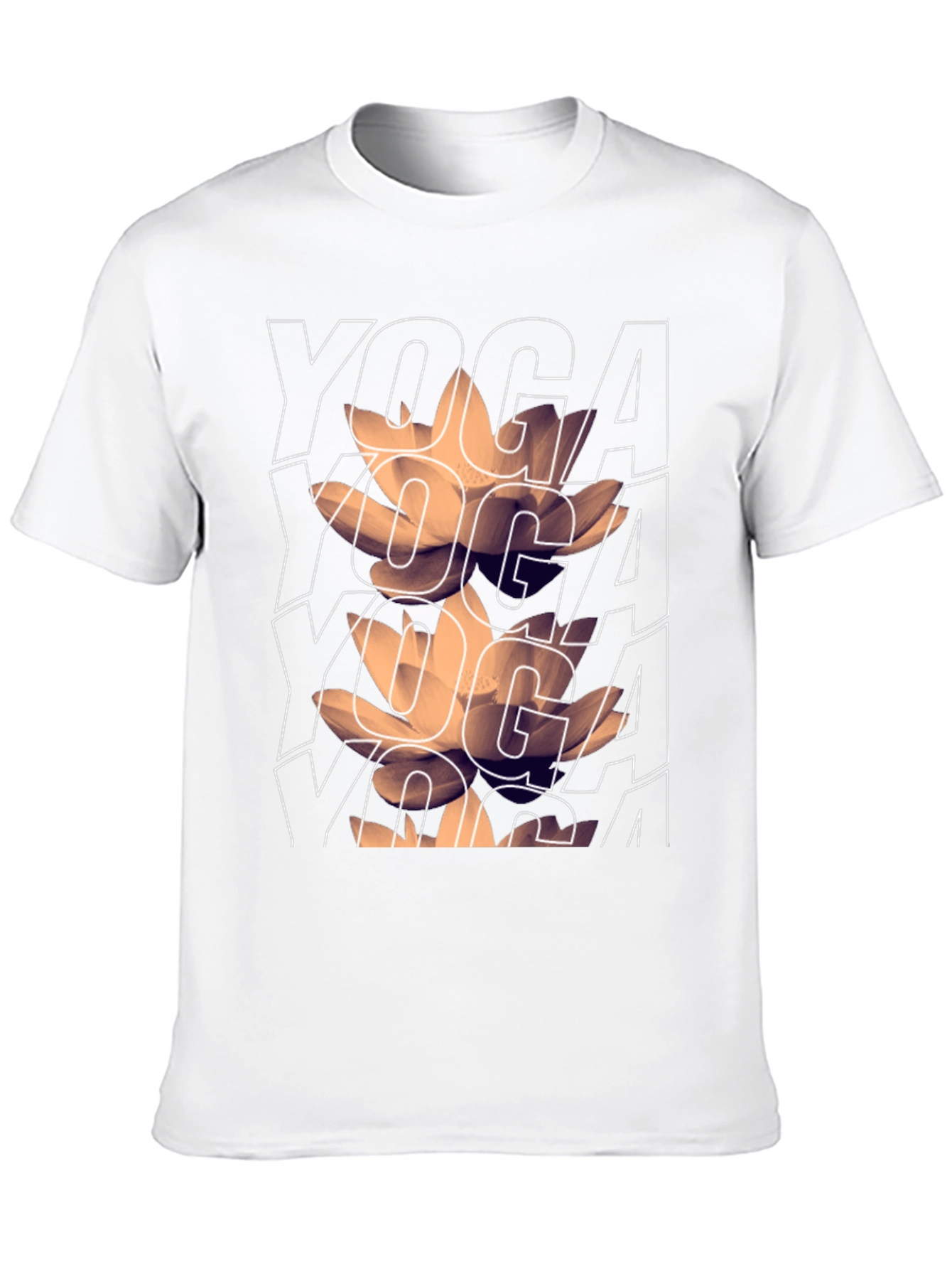 Yoga Lotus Graphic Tee - Mens Black T-Shirt