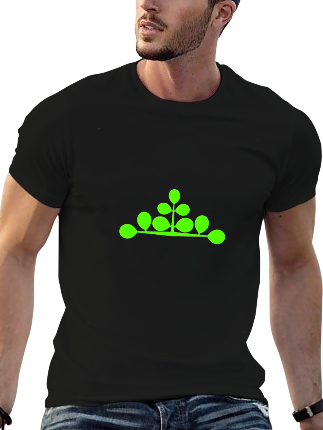 Green Leaf Design T-Shirt