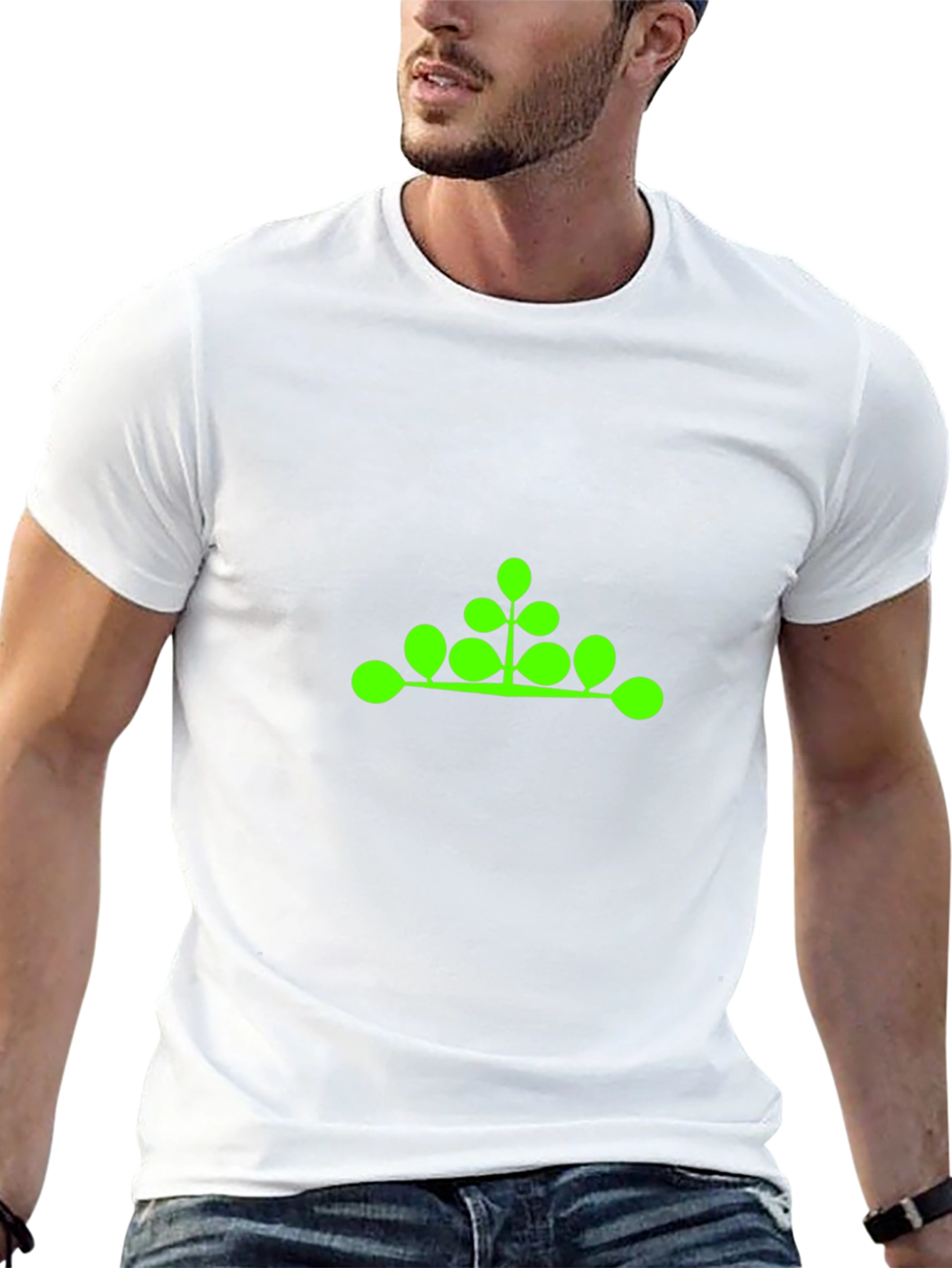 Green Leaf Design T-Shirt